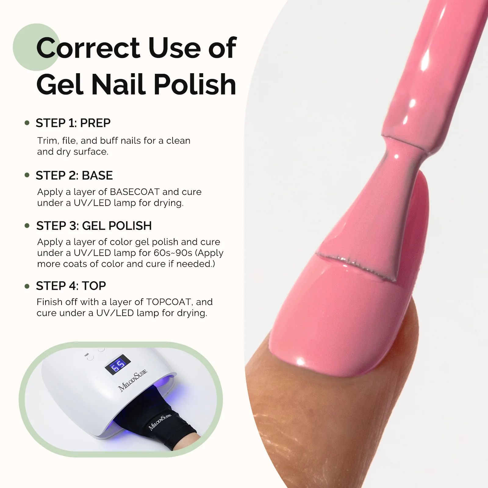 HEMA-Free Gel Nail Polish 0.5 fl oz/15ml - K0566 Thick Rose Pink - Image 5