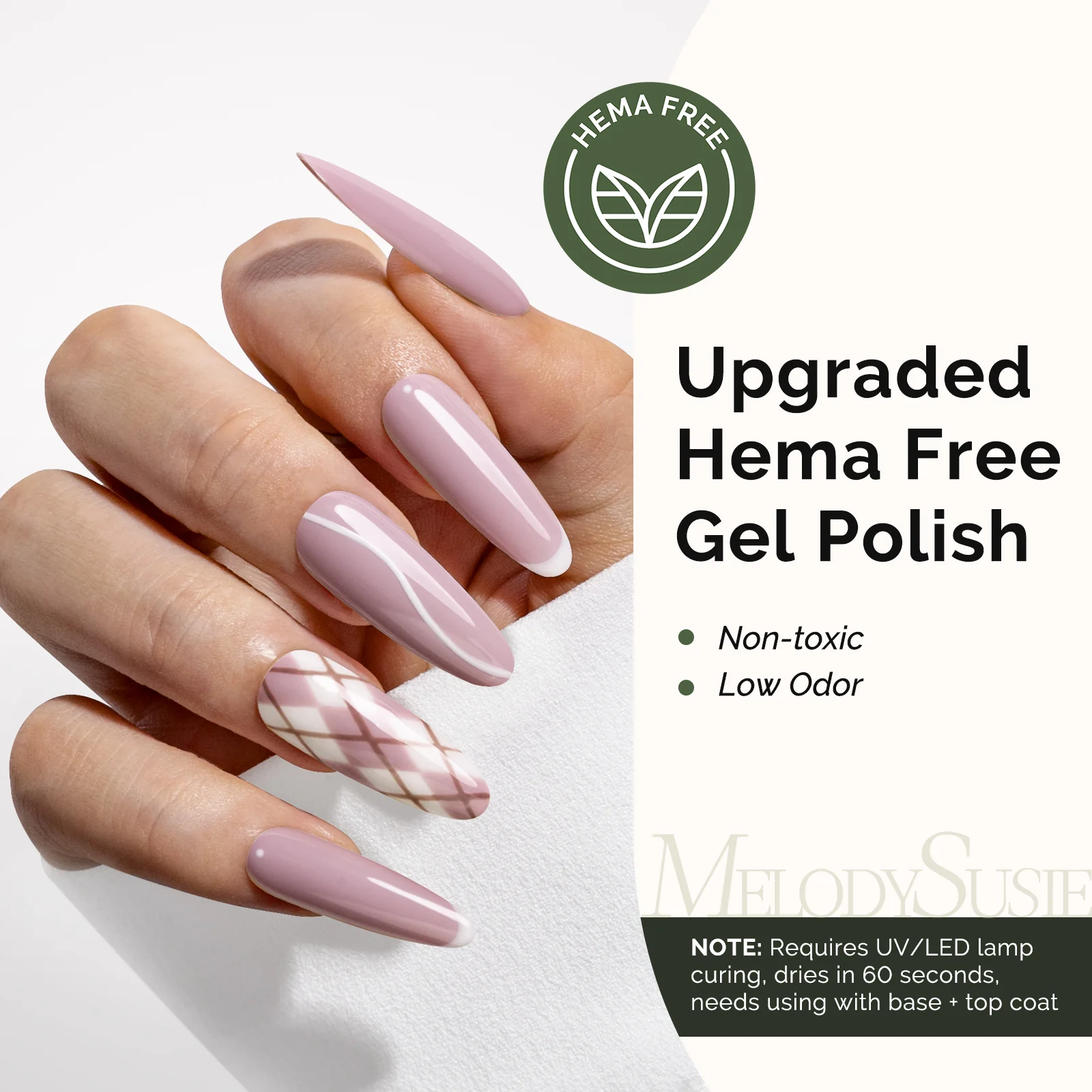 HEMA-Free Gel Nail Polish 0.5 fl oz/15ml - K0571 Thick Lavender Nude Pink - Image 2