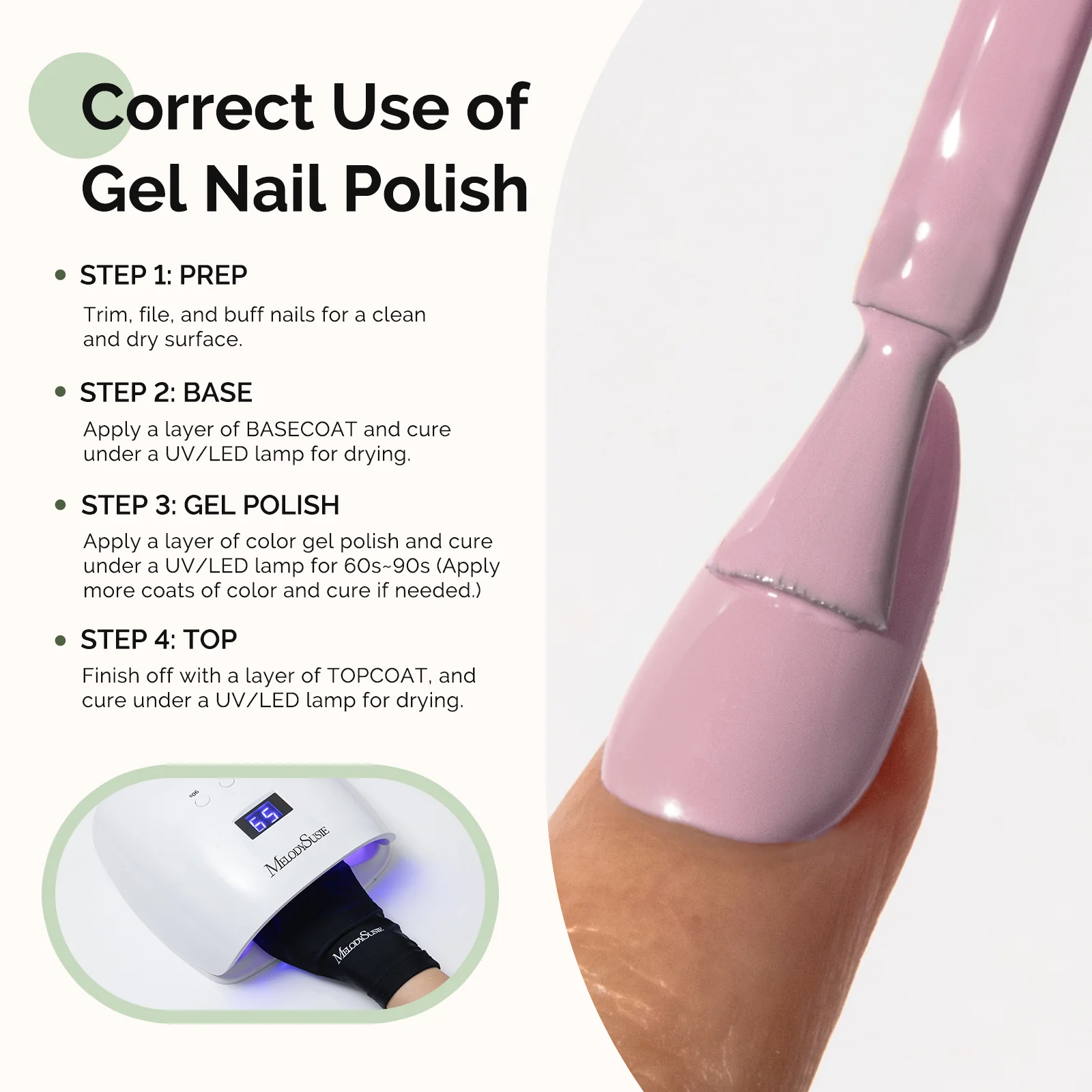 HEMA-Free Gel Nail Polish 0.5 fl oz/15ml - K0571 Thick Lavender Nude Pink - Image 5