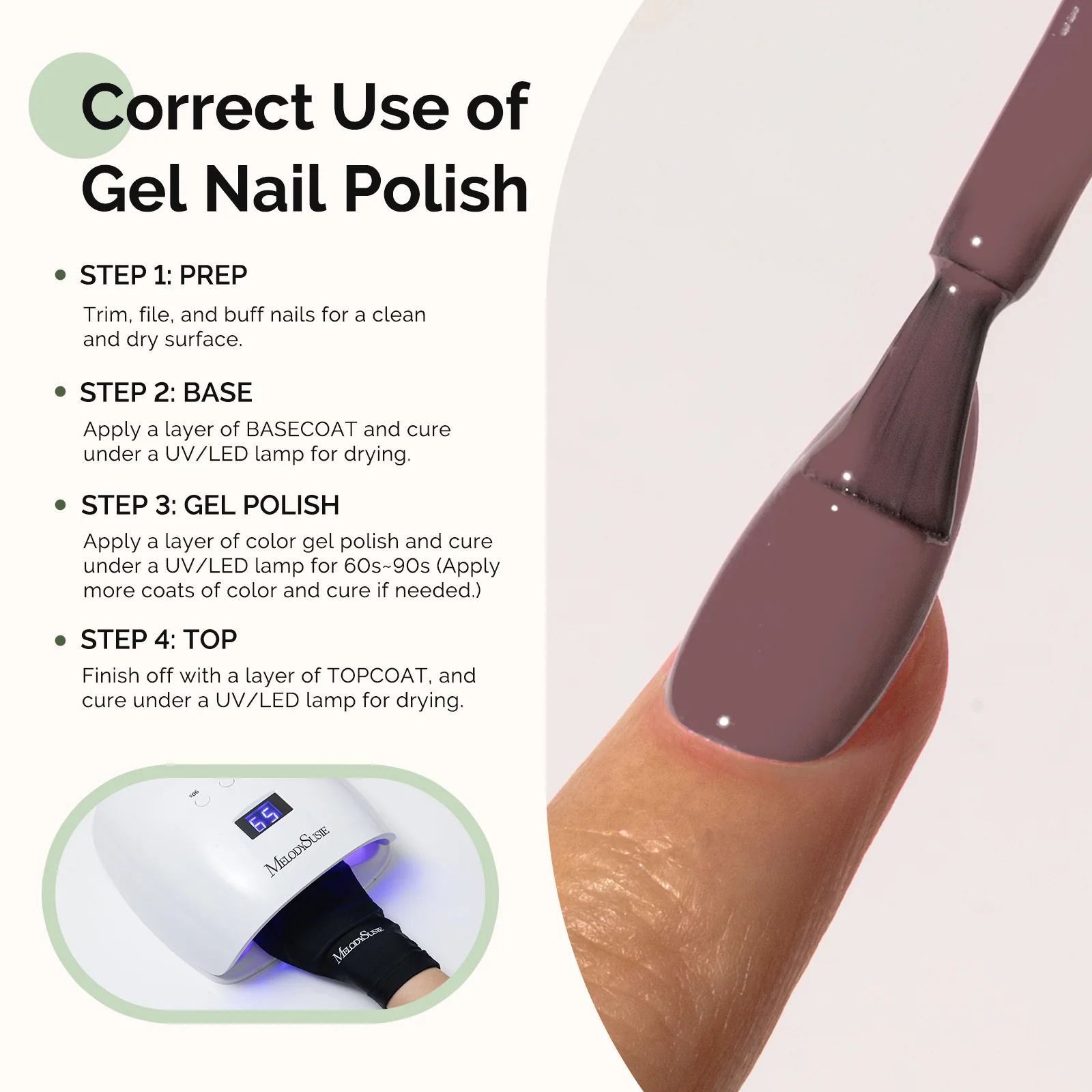 HEMA-Free Gel Nail Polish 0.5 fl oz/15ml - K0579 Thick Deep Rosy Nude - Image 5