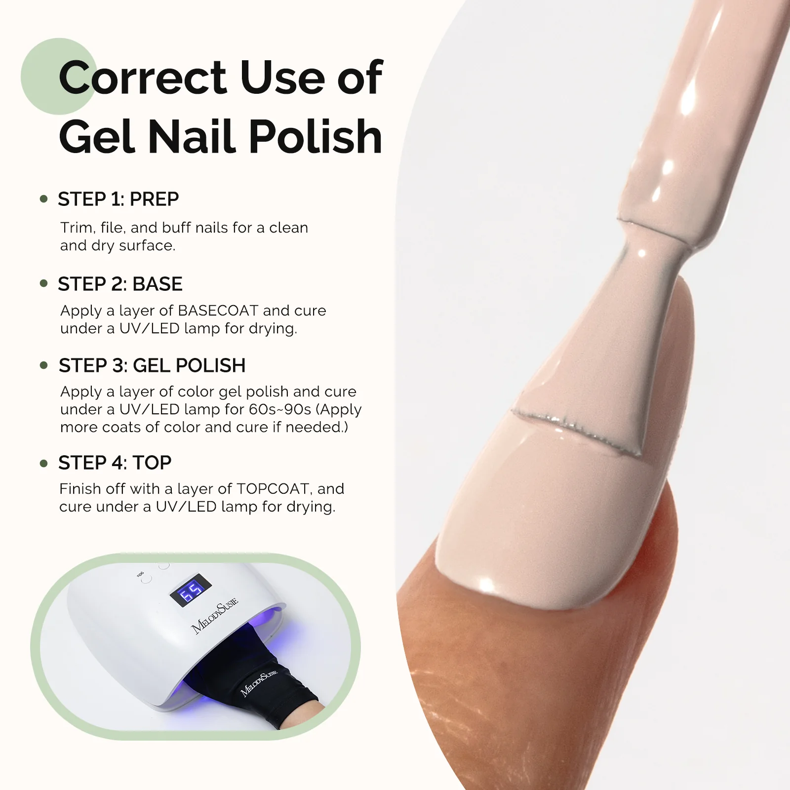 HEMA-Free Gel Nail Polish 0.5 fl oz/15ml - K0589 Thick Beige Nude Pink - Image 5