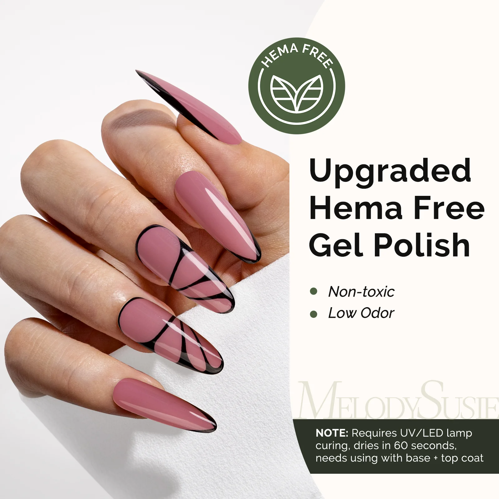 HEMA-Free Gel Nail Polish 0.5 fl oz/15ml - K0611 Thick Rosy Nude - Image 2