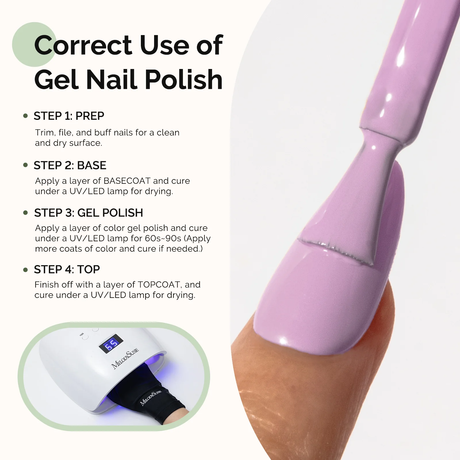 HEMA-Free Gel Nail Polish 0.5 fl oz/15ml - K0786 Thick Lavender Purple - Image 5
