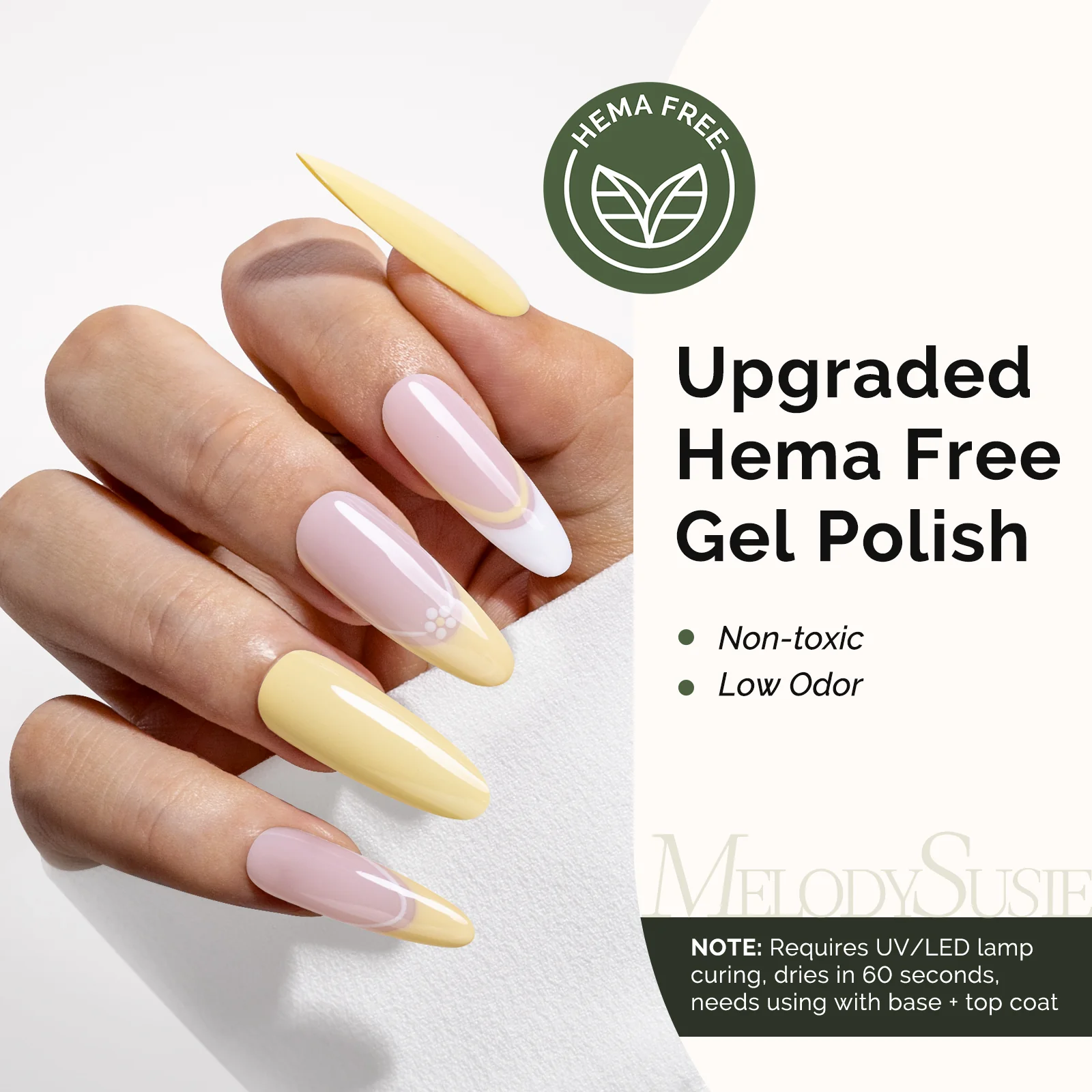 HEMA-Free Gel Nail Polish 0.5 fl oz/15ml - K0970 Thick Light Yellow - Image 2