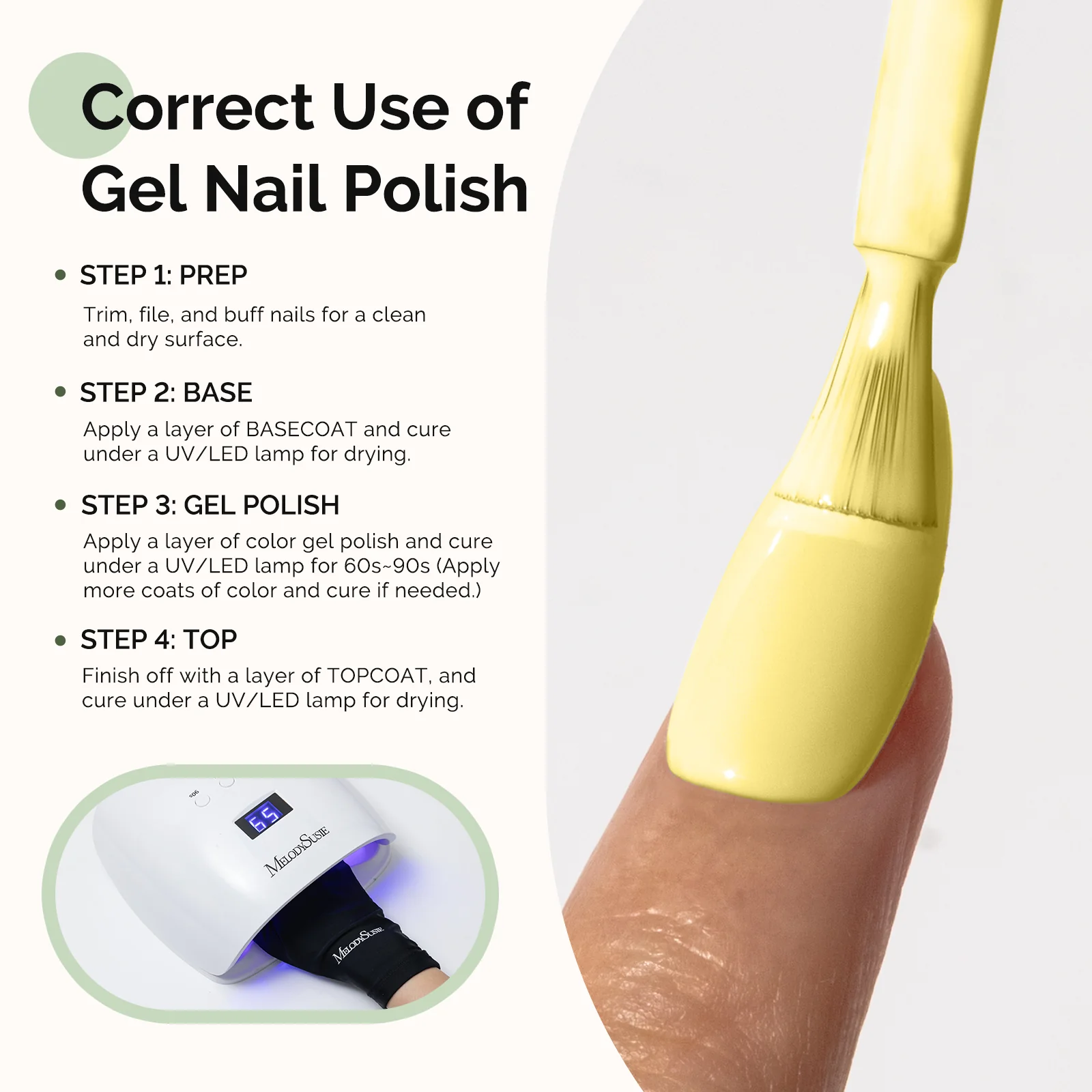 HEMA-Free Gel Nail Polish 0.5 fl oz/15ml - K0970 Thick Light Yellow - Image 5
