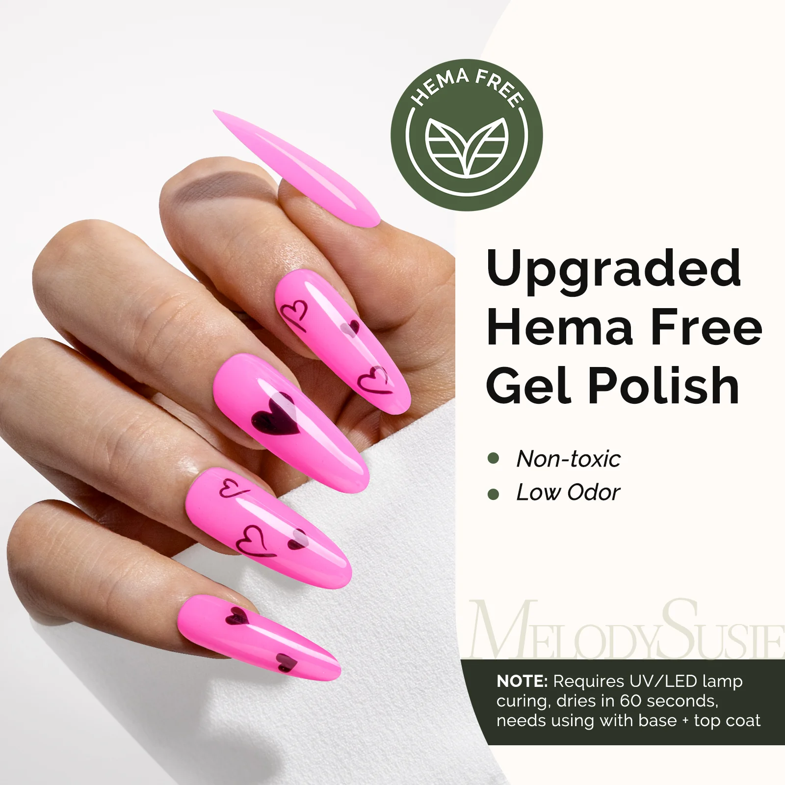 HEMA-Free Gel Nail Polish 0.5 fl oz/15ml - K1094 Thick Pinkish Purple - Image 2
