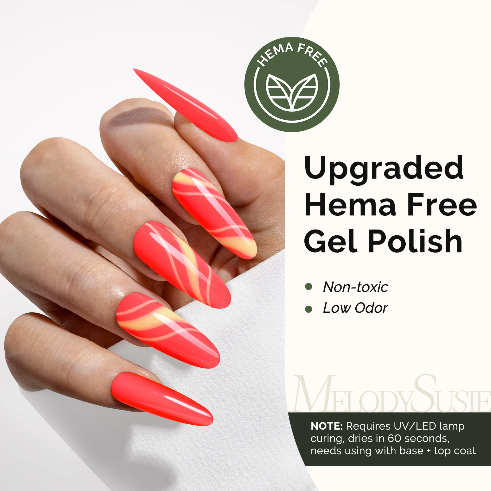 HEMA-Free Gel Nail Polish 0.5 fl oz/15ml - K1149 Thick Coral Pink - Image 2