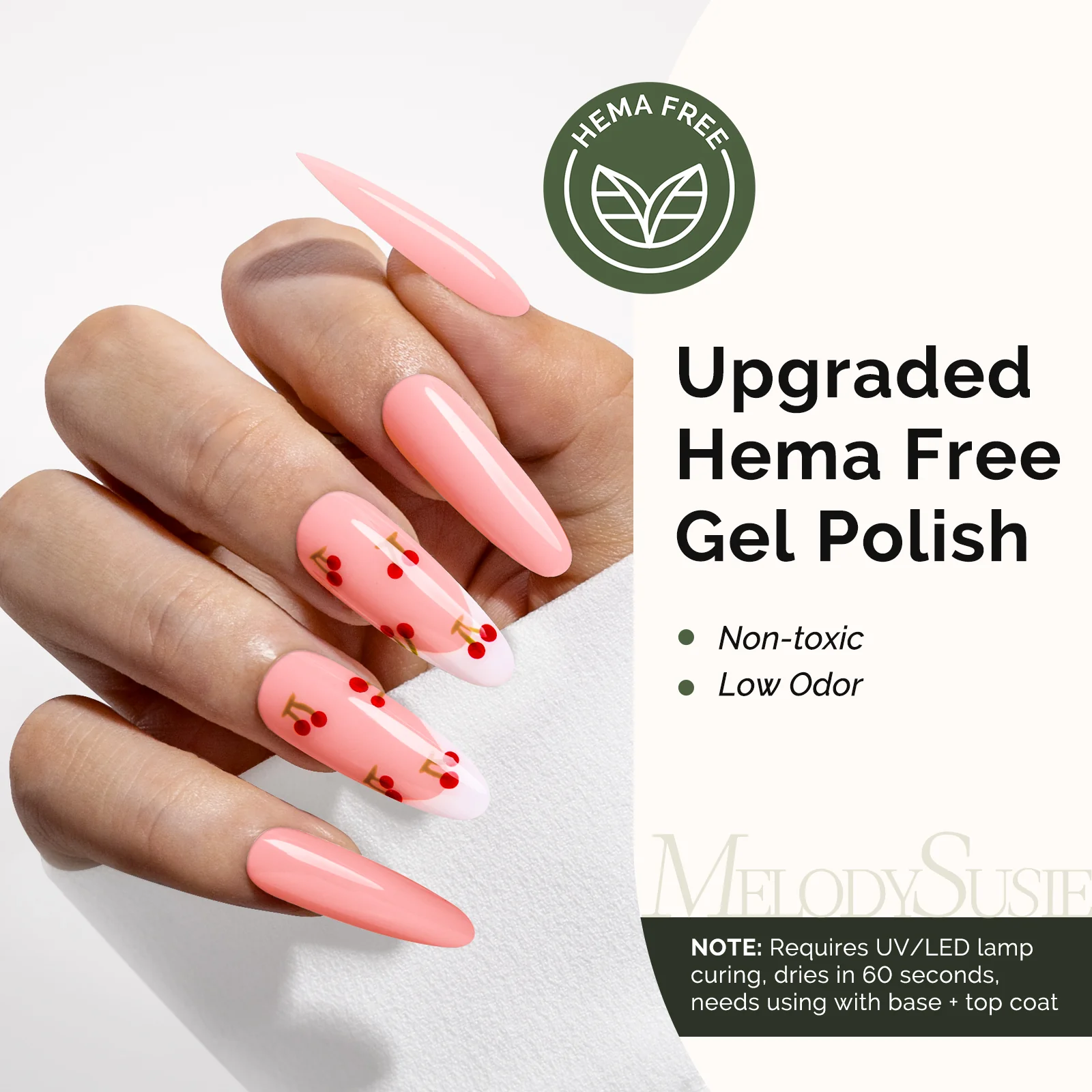 HEMA-Free Gel Nail Polish 0.5 fl oz/15ml - K1161 Thick Bright Nude Pink - Image 2