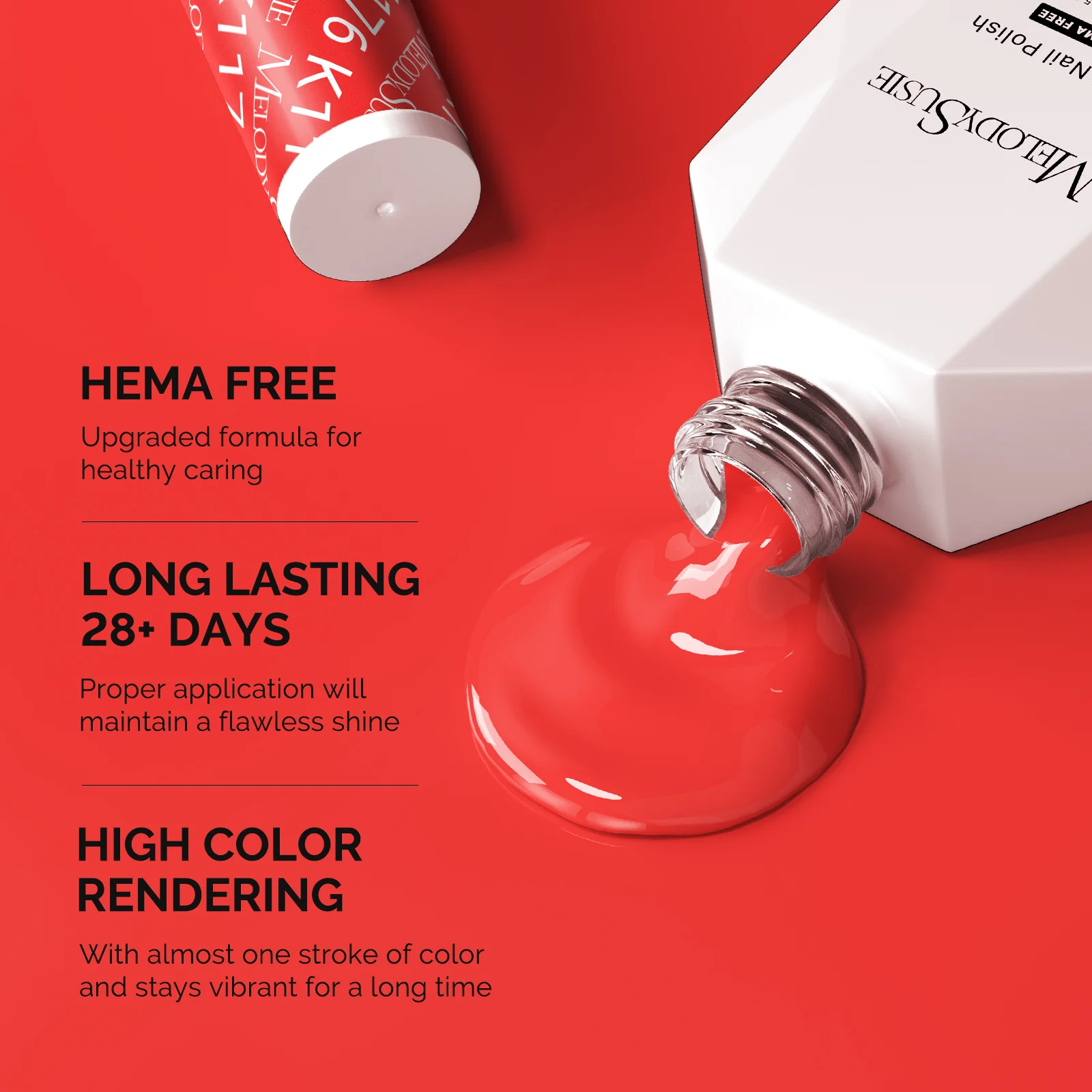 HEMA-Free Gel Nail Polish 0.5 fl oz/15ml - K1176 Thick Light Coral - Image 3