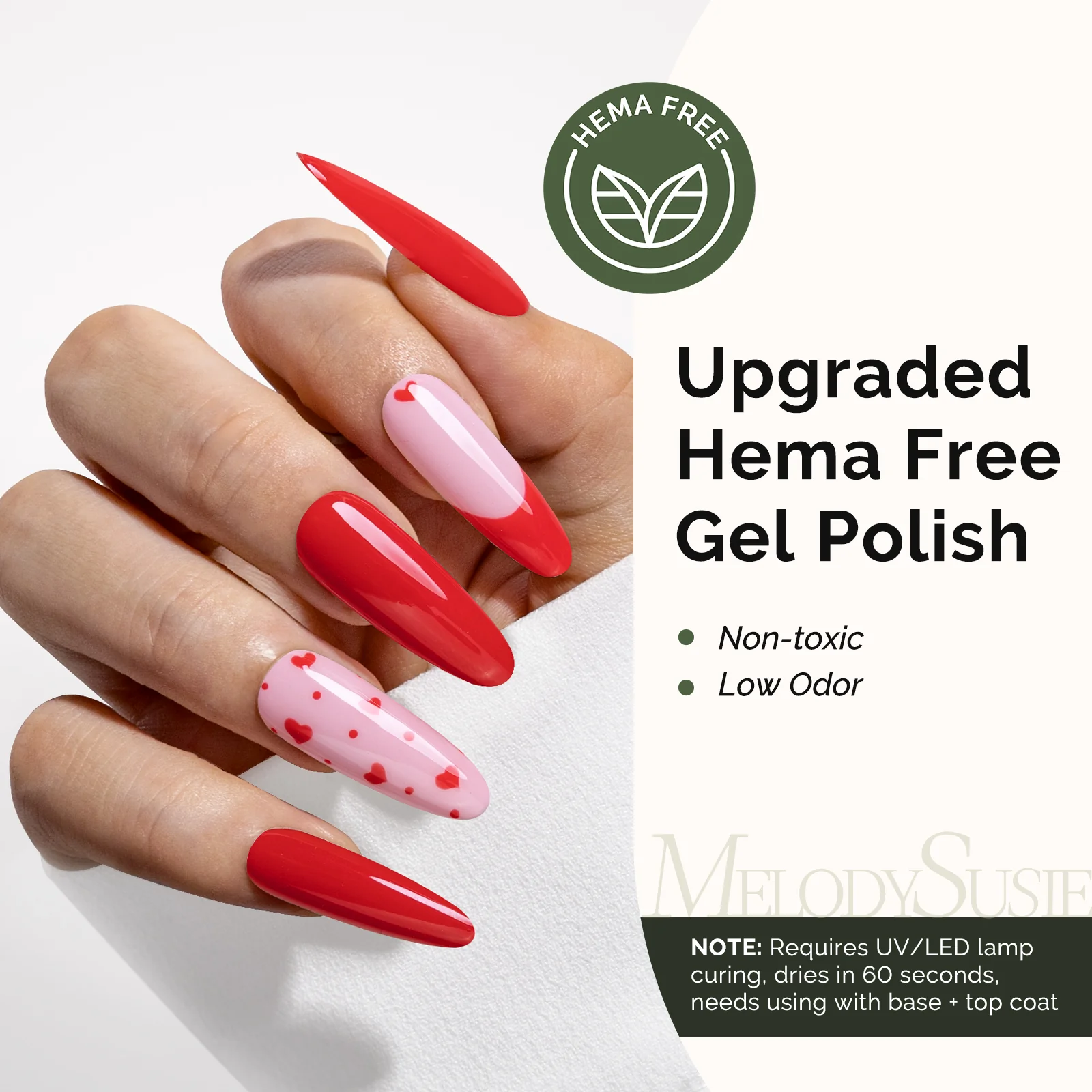 HEMA-Free Gel Nail Polish 0.5 fl oz/15ml - K1371 Thick Orange Red - Image 2