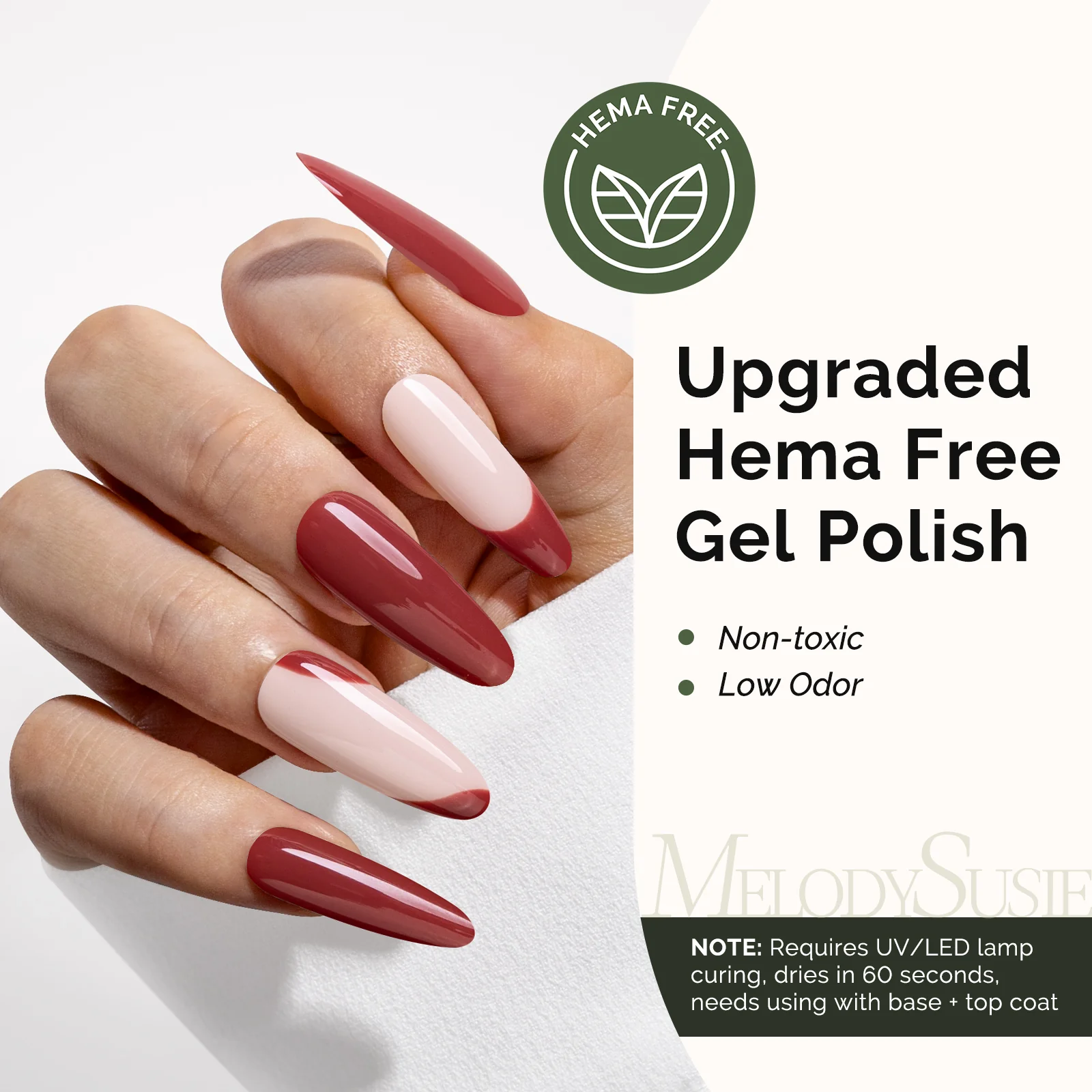 HEMA-Free Gel Nail Polish 0.5 fl oz/15ml - K1464 Thick Rosy Brown - Image 2