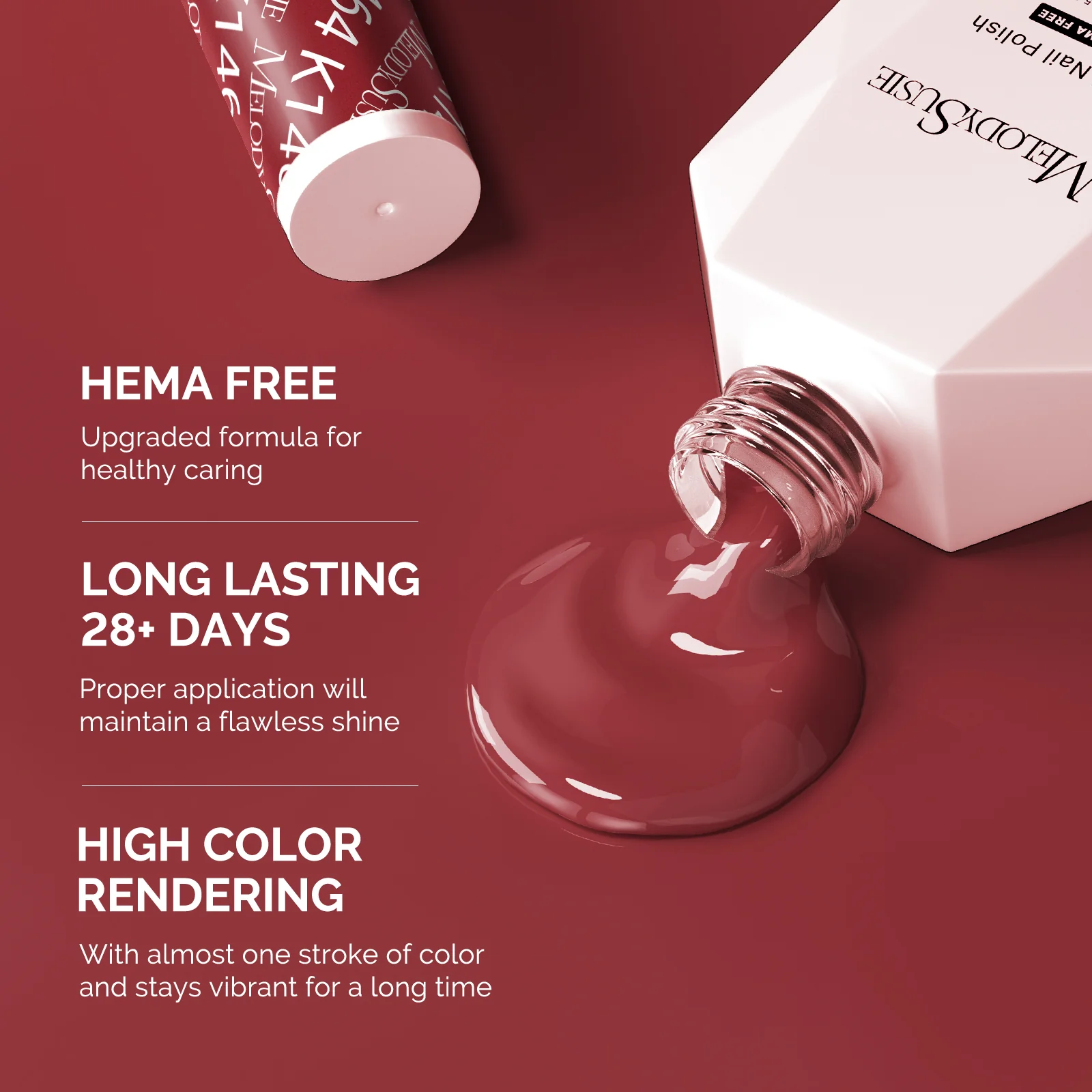 HEMA-Free Gel Nail Polish 0.5 fl oz/15ml - K1464 Thick Rosy Brown - Image 3