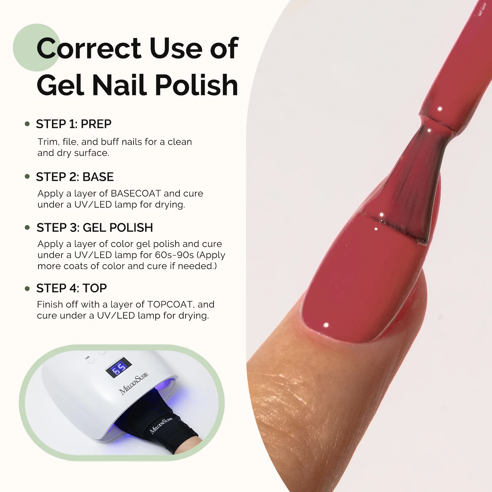 HEMA-Free Gel Nail Polish 0.5 fl oz/15ml - K1464 Thick Rosy Brown - Image 5