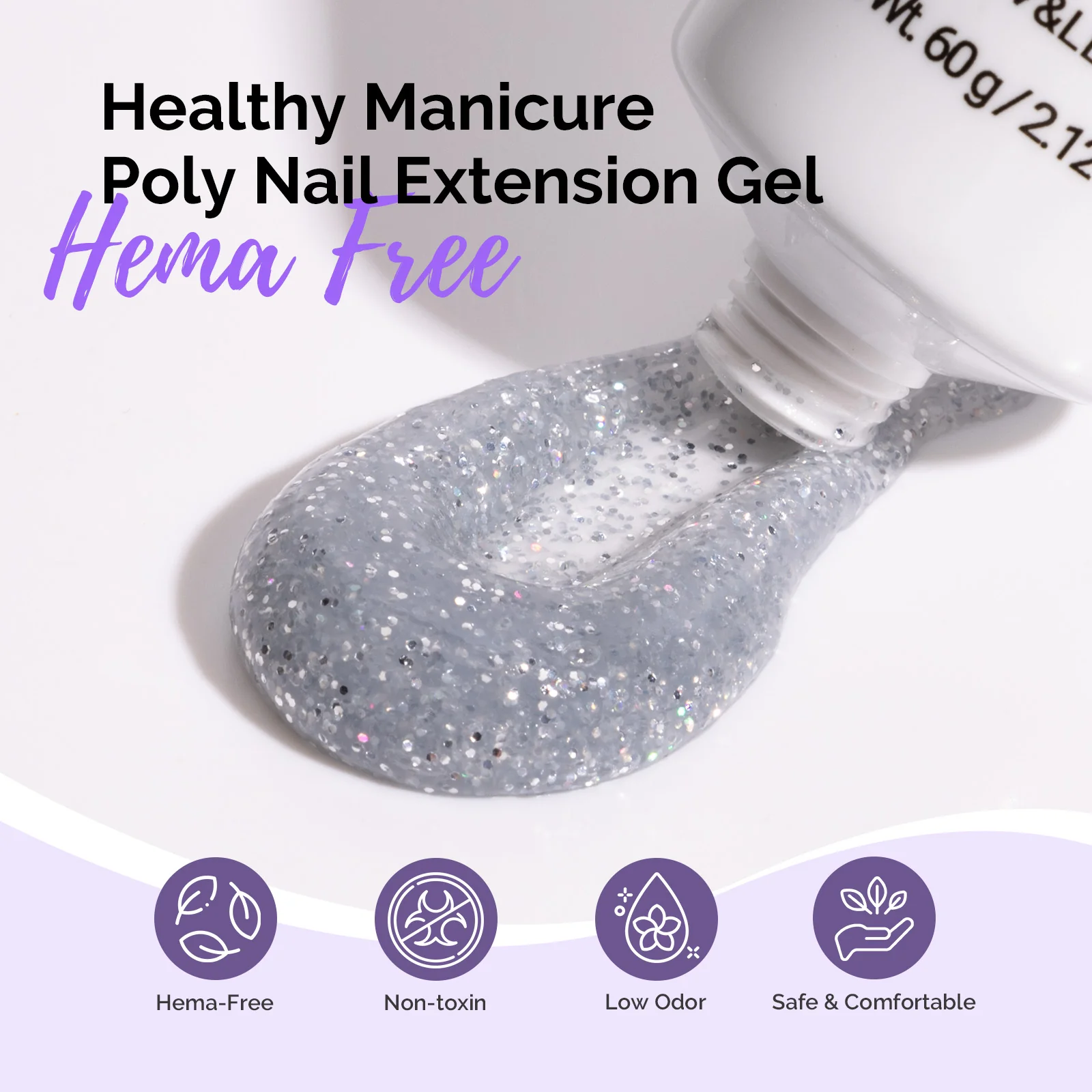 HEMA-Free & TPO-Free Poly Nail Extension Gel – 60g - Image 9