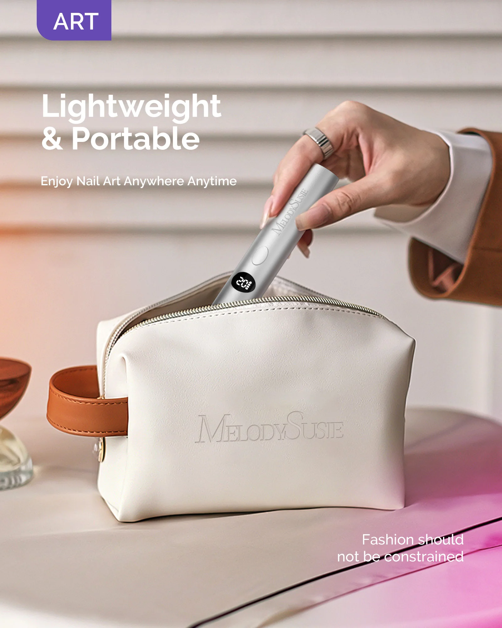High-Strength Aluminum Alloy Art01G Rechargeable LED/UV Nail Lamp - Image 10