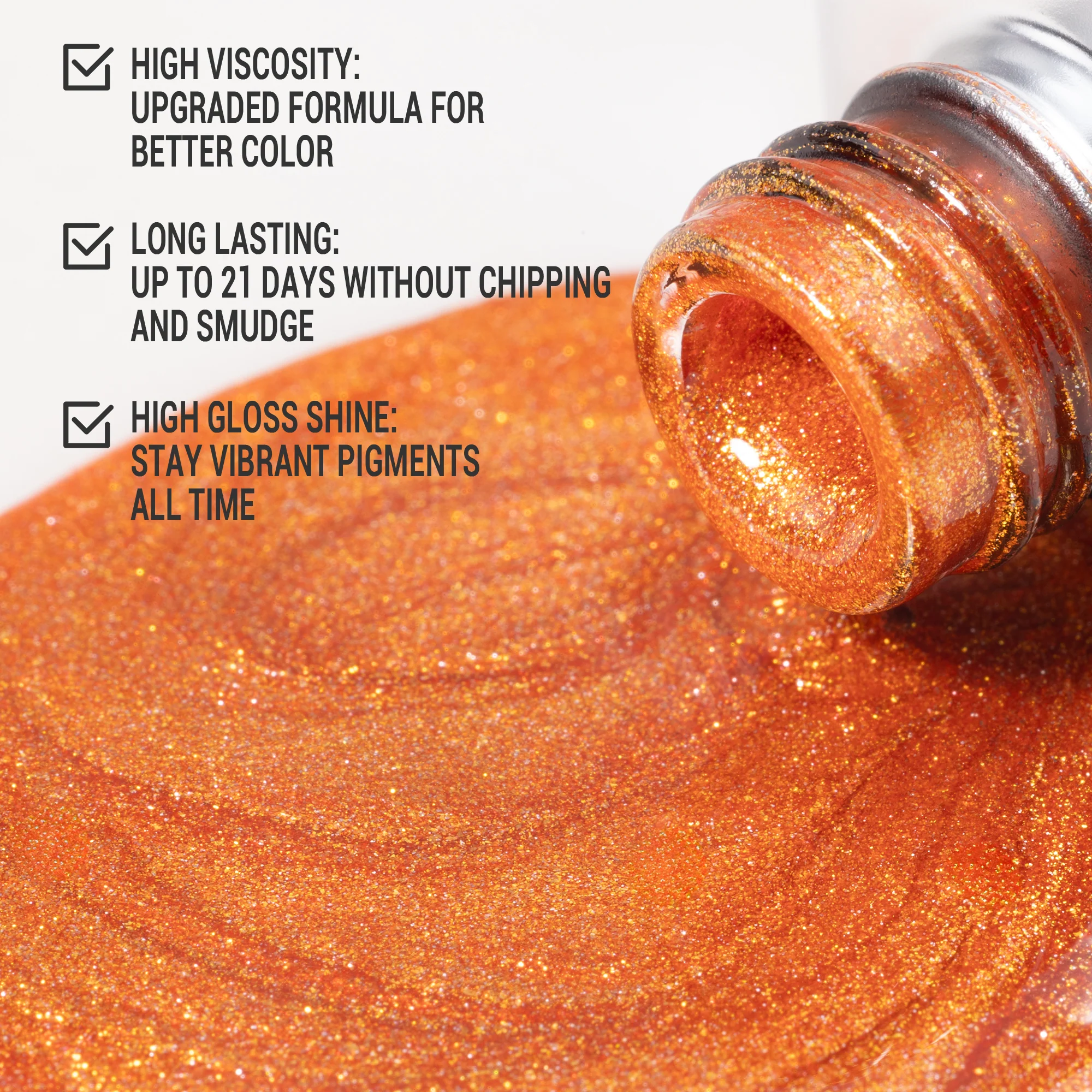 Z168 Hot Orange - TPO-Free Thick Gel Nail Polish(15ml) - Image 2