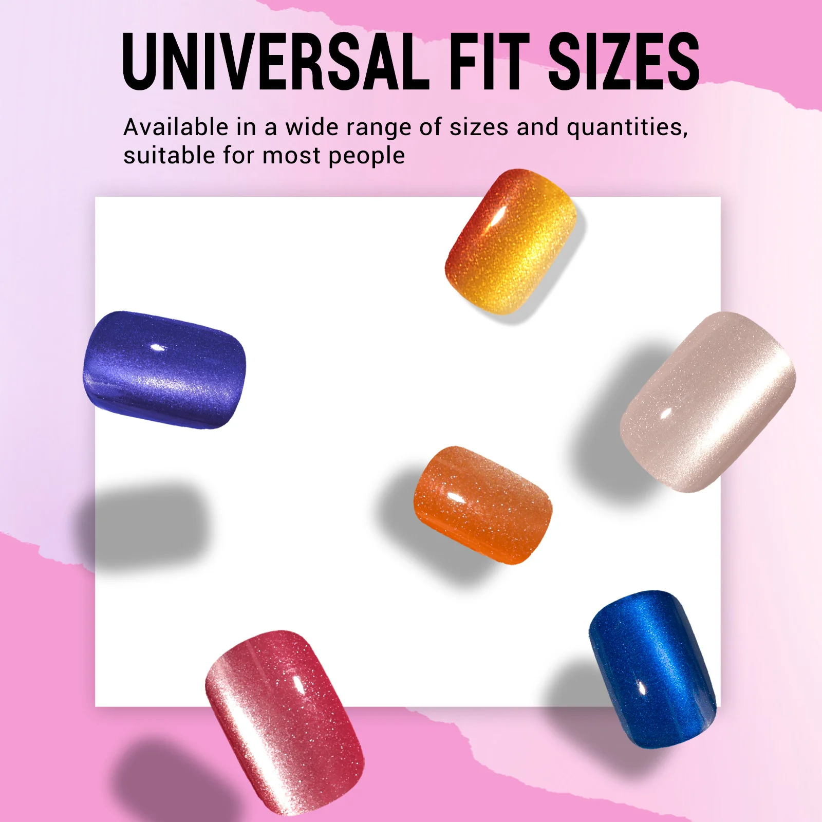 Hot Pink Cat Eye Press On Nails Kit - US ONLY - Image 6