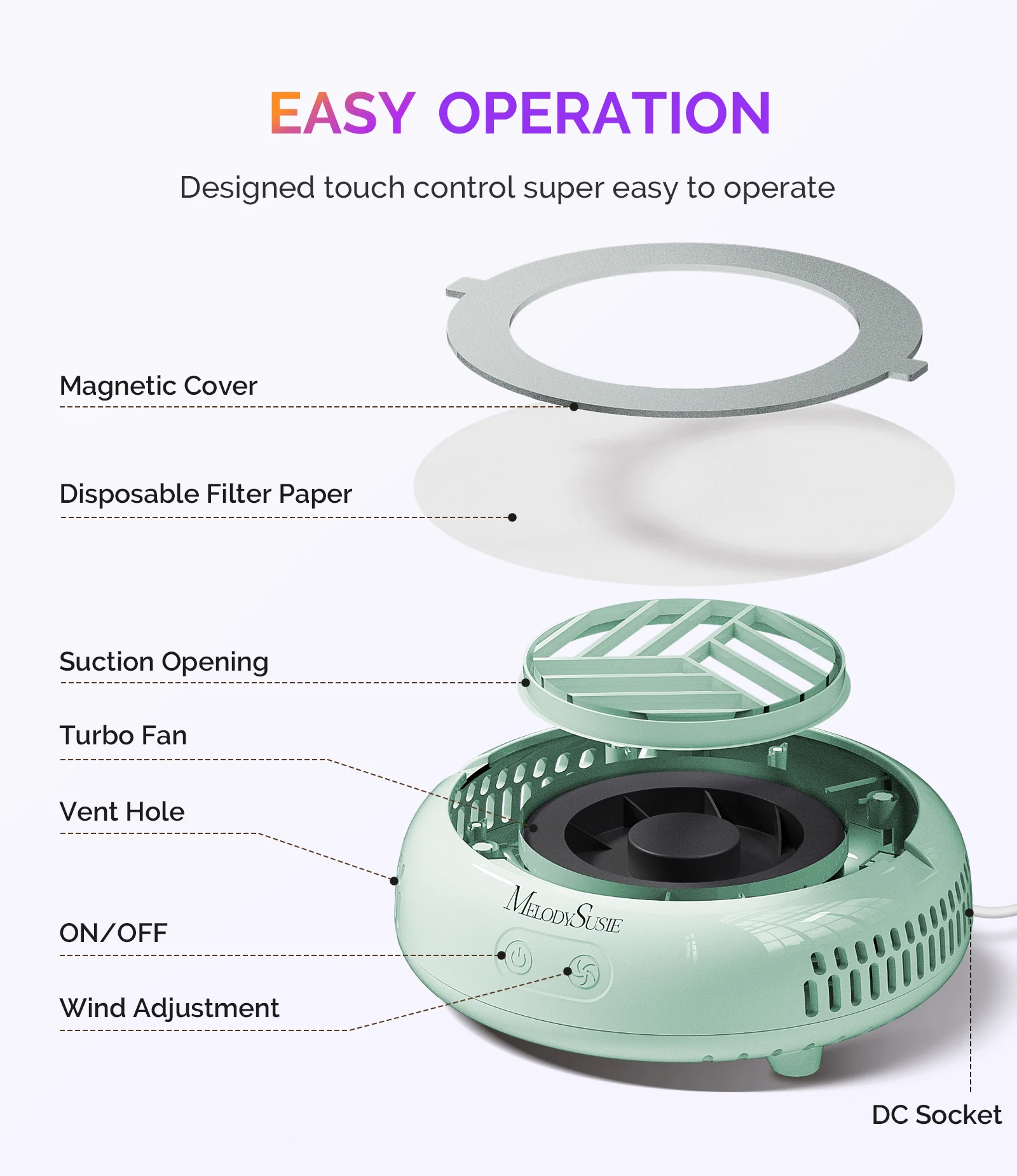 HProA Nail Dust Collector Green Kit - Image 4