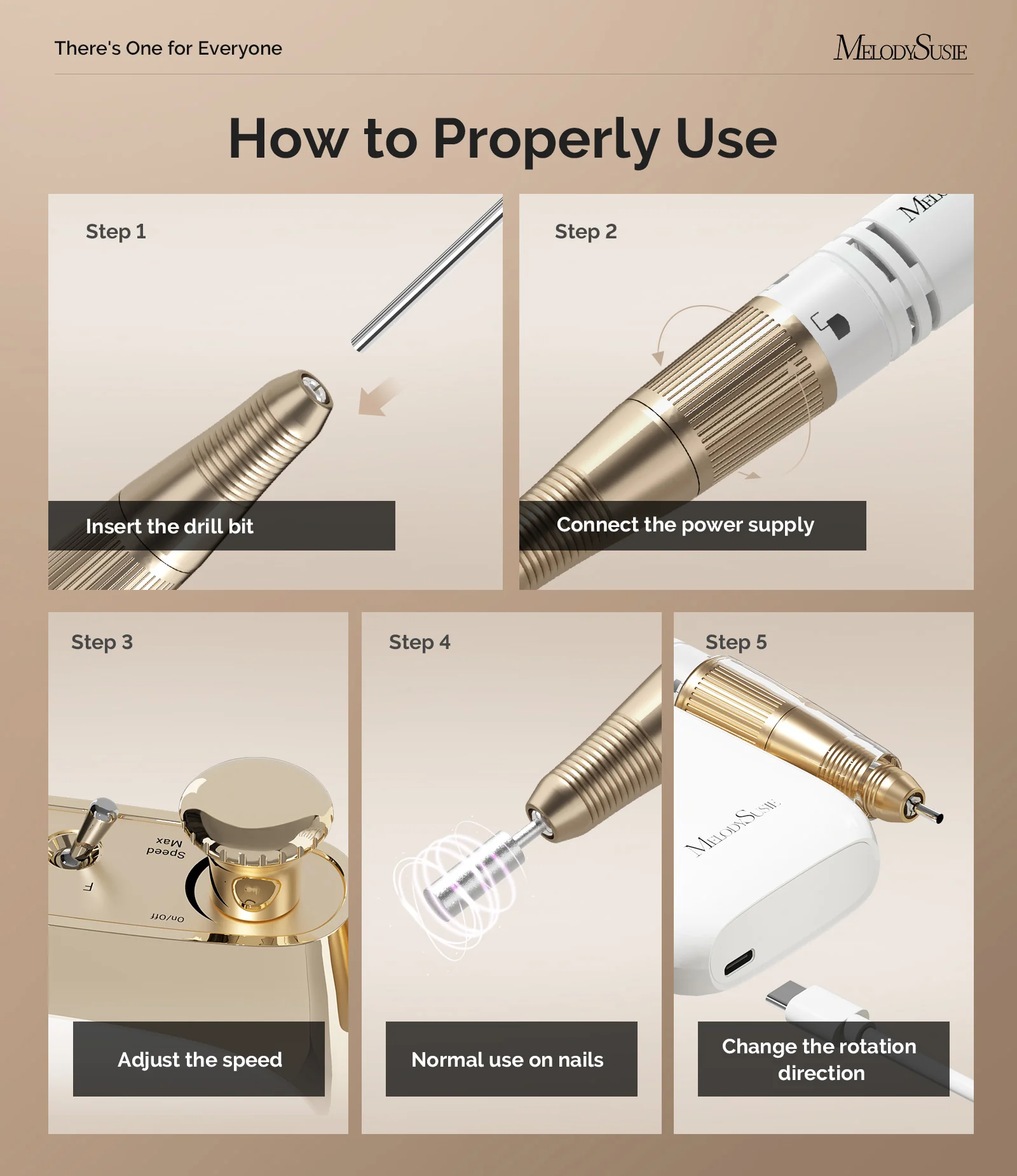 Jade(SC320C) Clip-On Vintage-Style Rechargeable Nail Drill 30,000RPM - Image 5