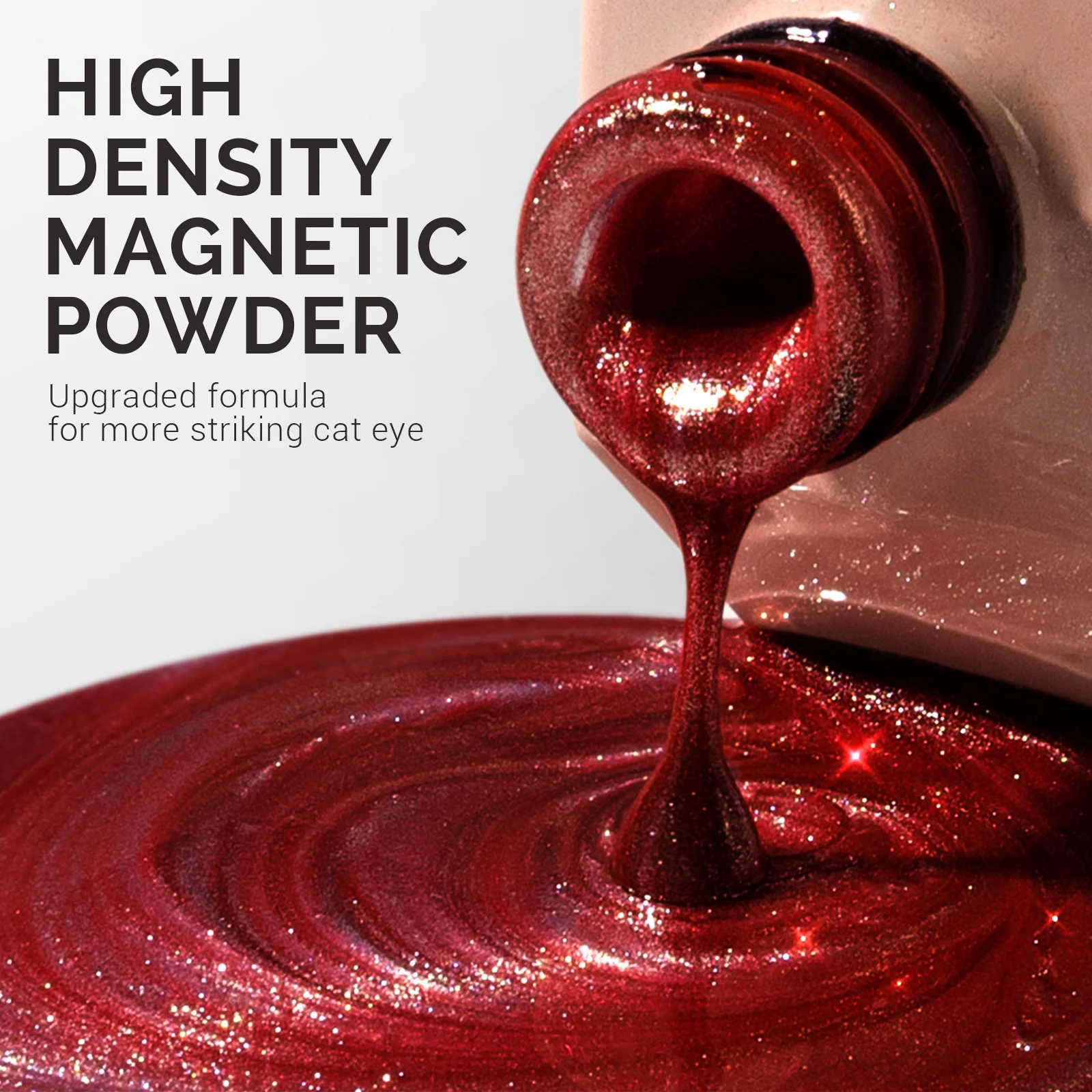 Jeweliver Cat Eye Gel Nail Polish 0.5 fl oz/15ml - Blood Red C3109 - Image 2