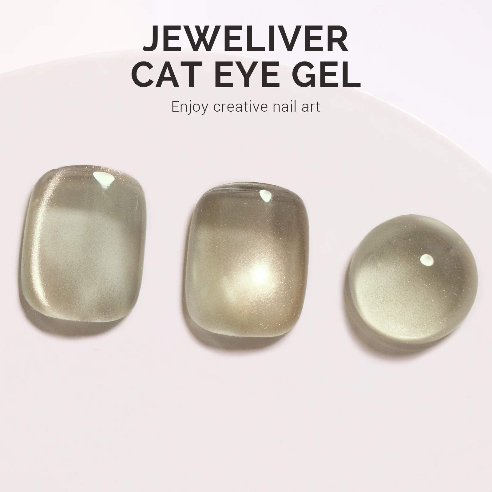 Jeweliver Cat Eye Gel Nail Polish 0.5 fl oz/15ml - Beige Nude B5403 - Image 3