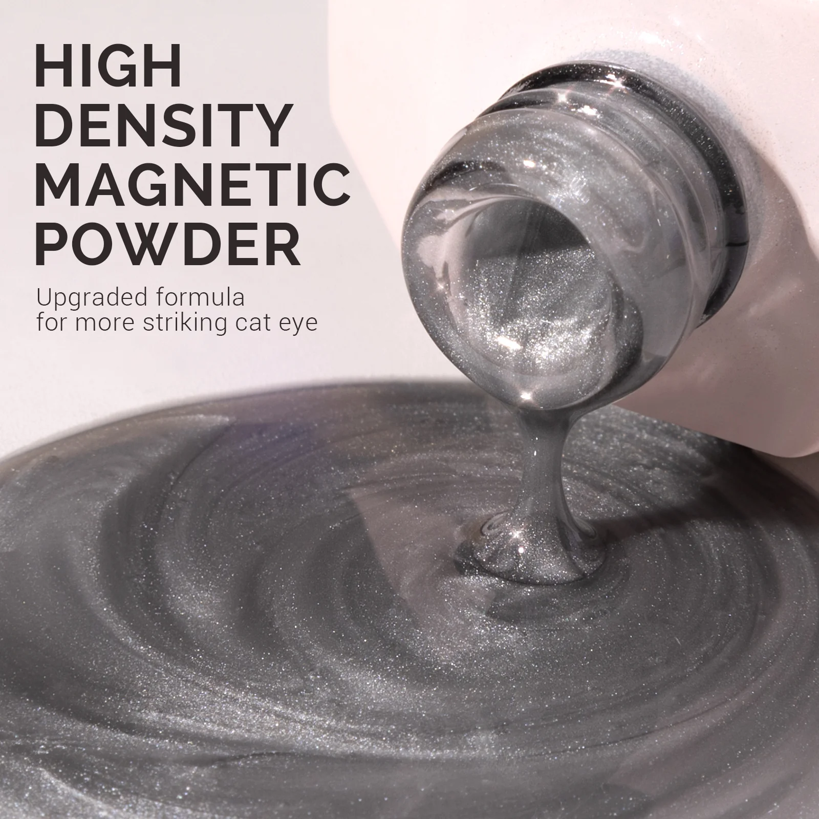 Jeweliver Cat Eye HEMA-Free & TPO-Free Gel Nail Polish 0.5 fl oz/15ml - Bright Silver G1081 - Image 2