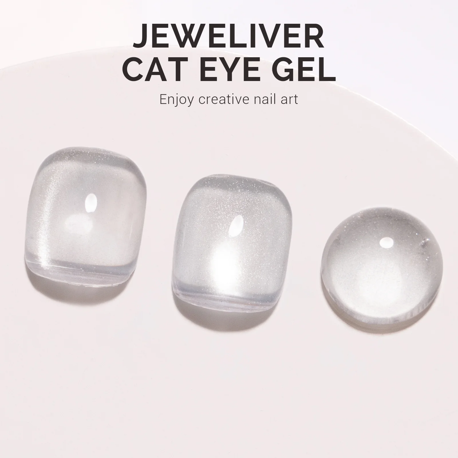 Jeweliver Cat Eye HEMA-Free & TPO-Free Gel Nail Polish 0.5 fl oz/15ml - Bright Silver G1081 - Image 3