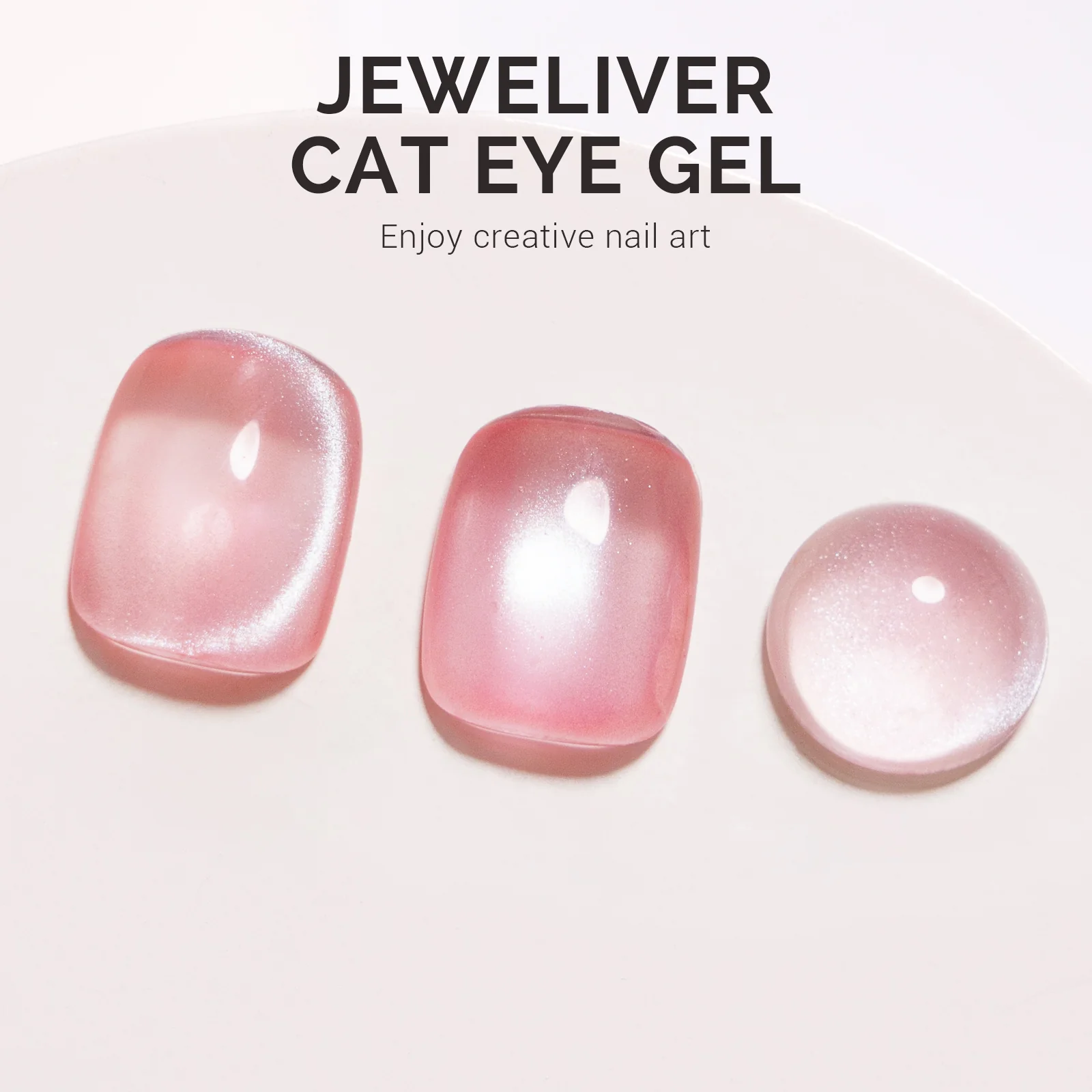 Jeweliver Cat Eye Gel Nail Polish 0.5 fl oz/15ml - Light Pink B5602 - Image 3