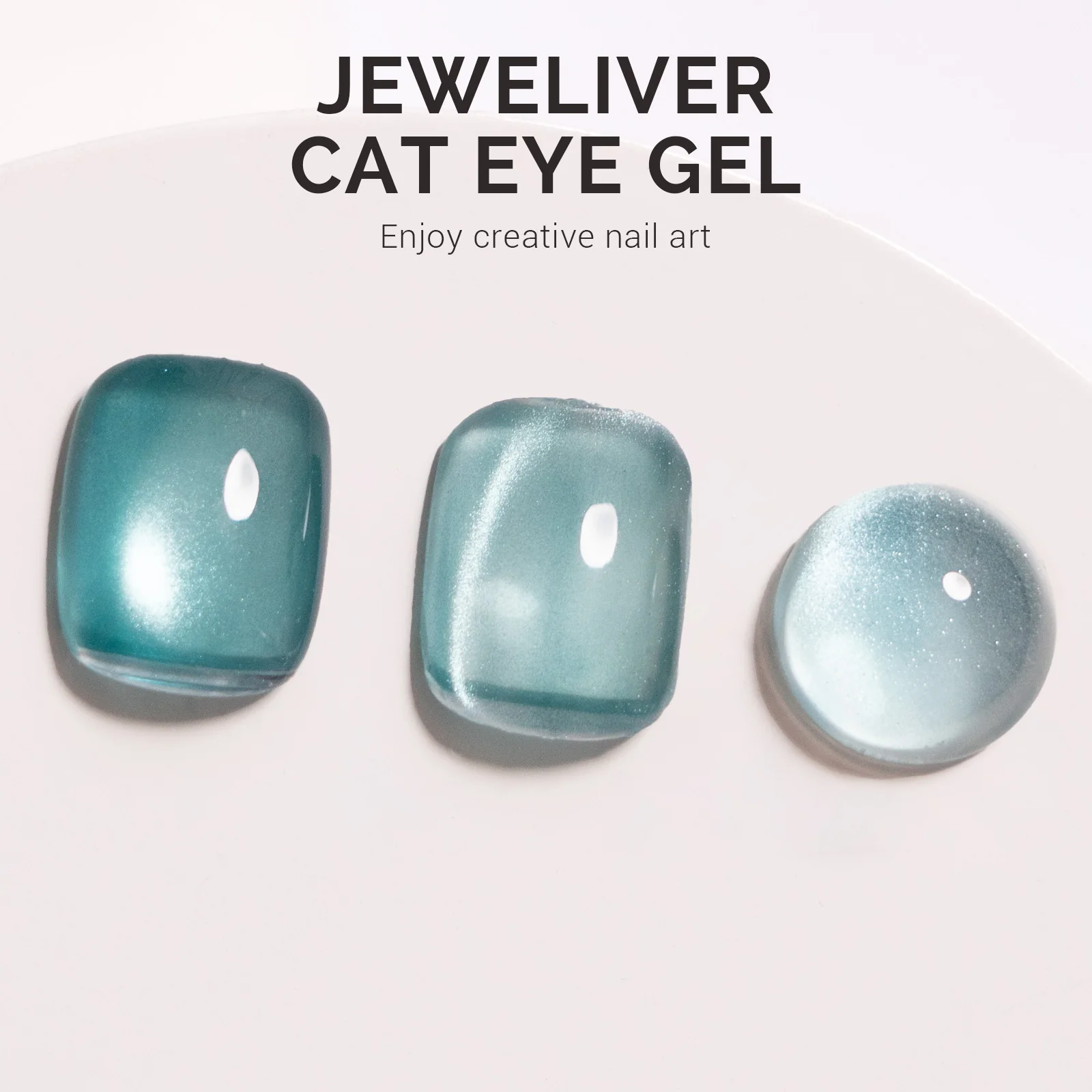 Jeweliver Cat Eye Gel Nail Polish 0.5 fl oz/15ml - Mermaid Blue B5101 - Image 3