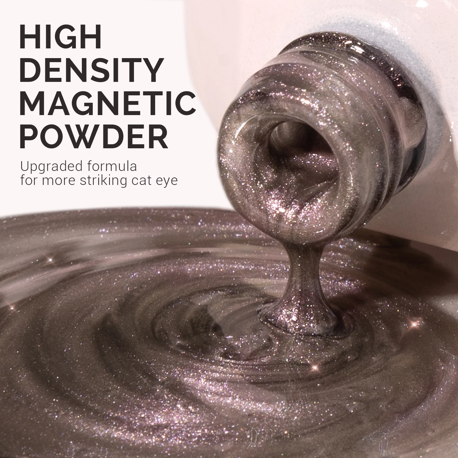 Jeweliver Cat Eye Gel Nail Polish 0.5 fl oz/15ml - Nude Glitter B5404 - Image 2