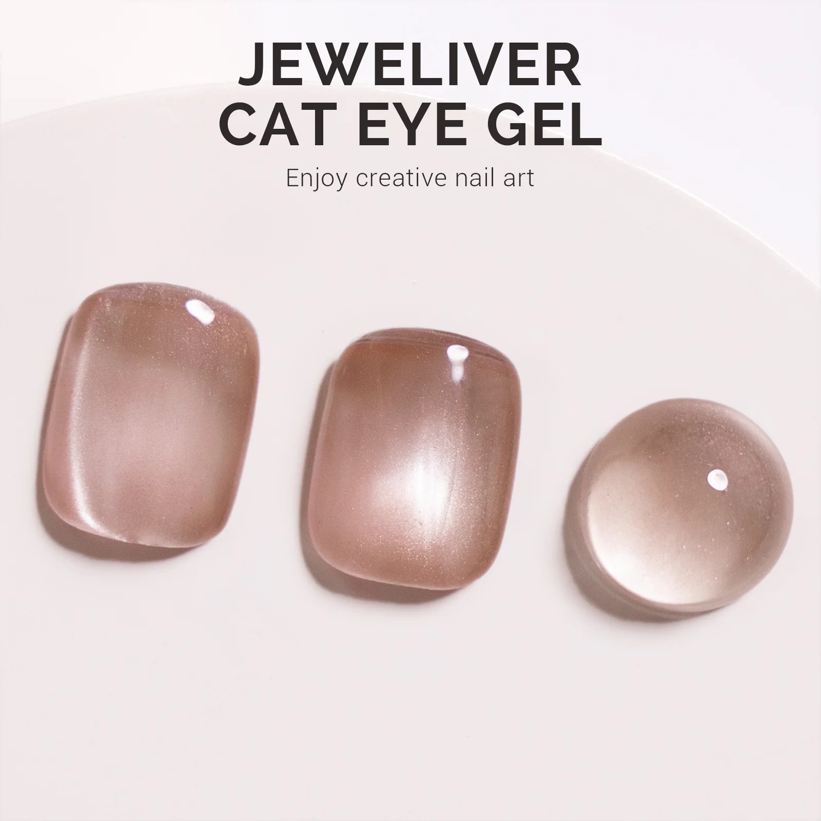 Jeweliver Cat Eye Gel Nail Polish 0.5 fl oz/15ml- Nude Pink B5401 - Image 3