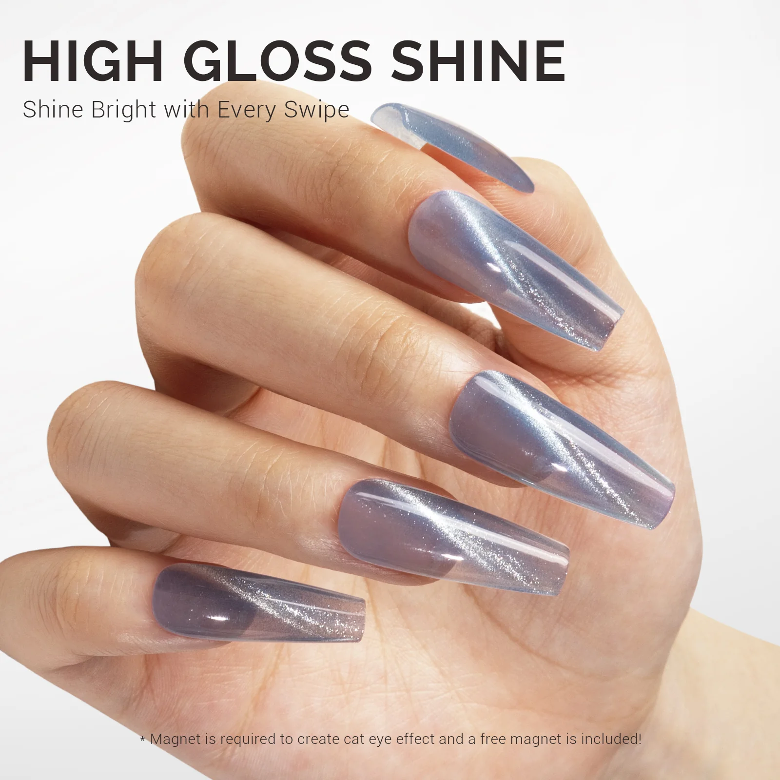 Jeweliver Cat Eye Gel Nail Polish 0.5 fl oz/15ml - Aquamarine Blue C54 - Image 3