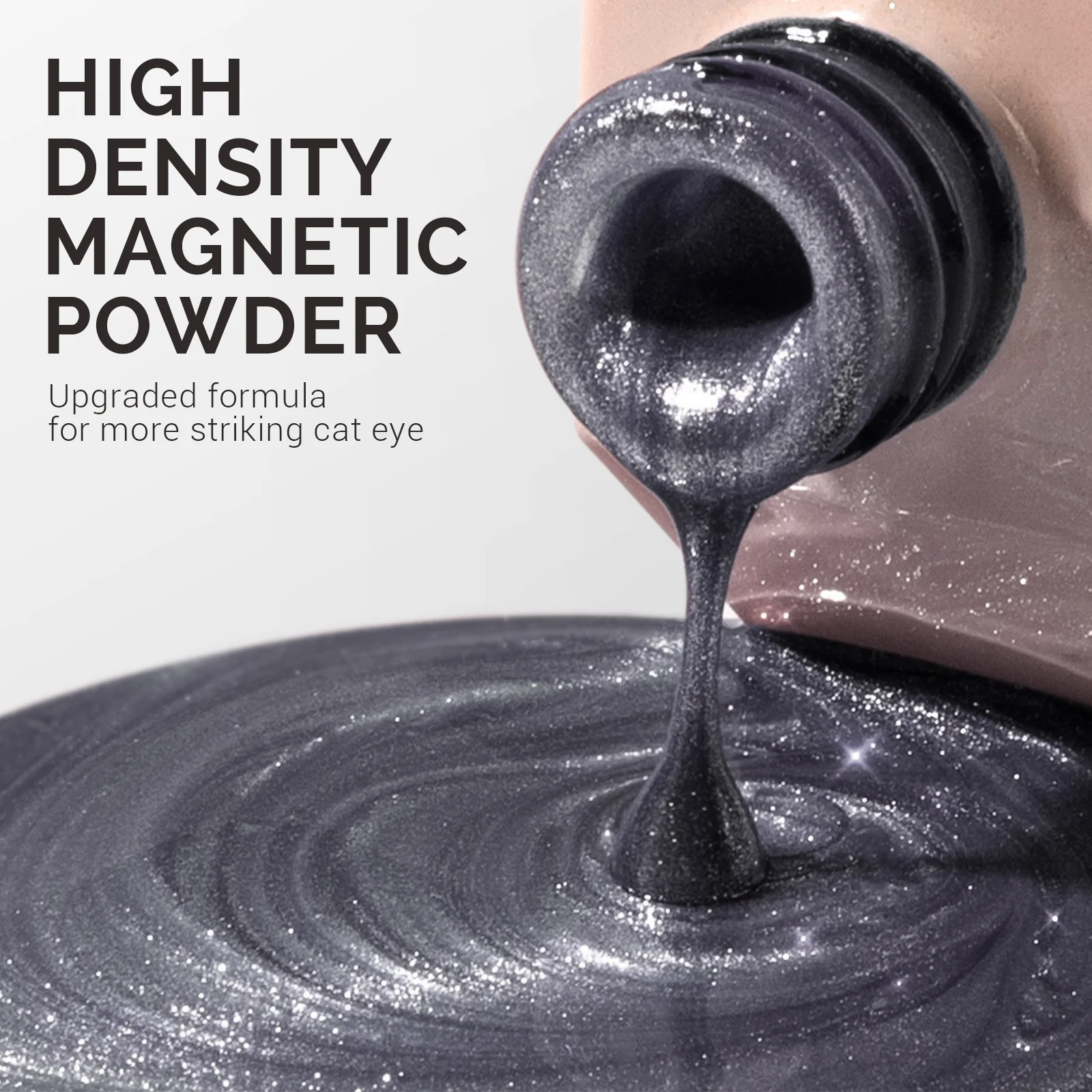 Jeweliver Cat Eye Gel Nail Polish 0.5 fl oz/15ml - Dark Gray C6681 - Image 2