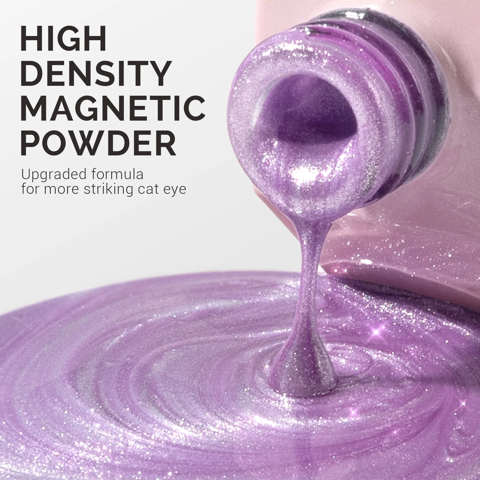 Jeweliver Cat Eye Gel Nail Polish 0.5 fl oz/15ml - Light Purple C16 - Image 2
