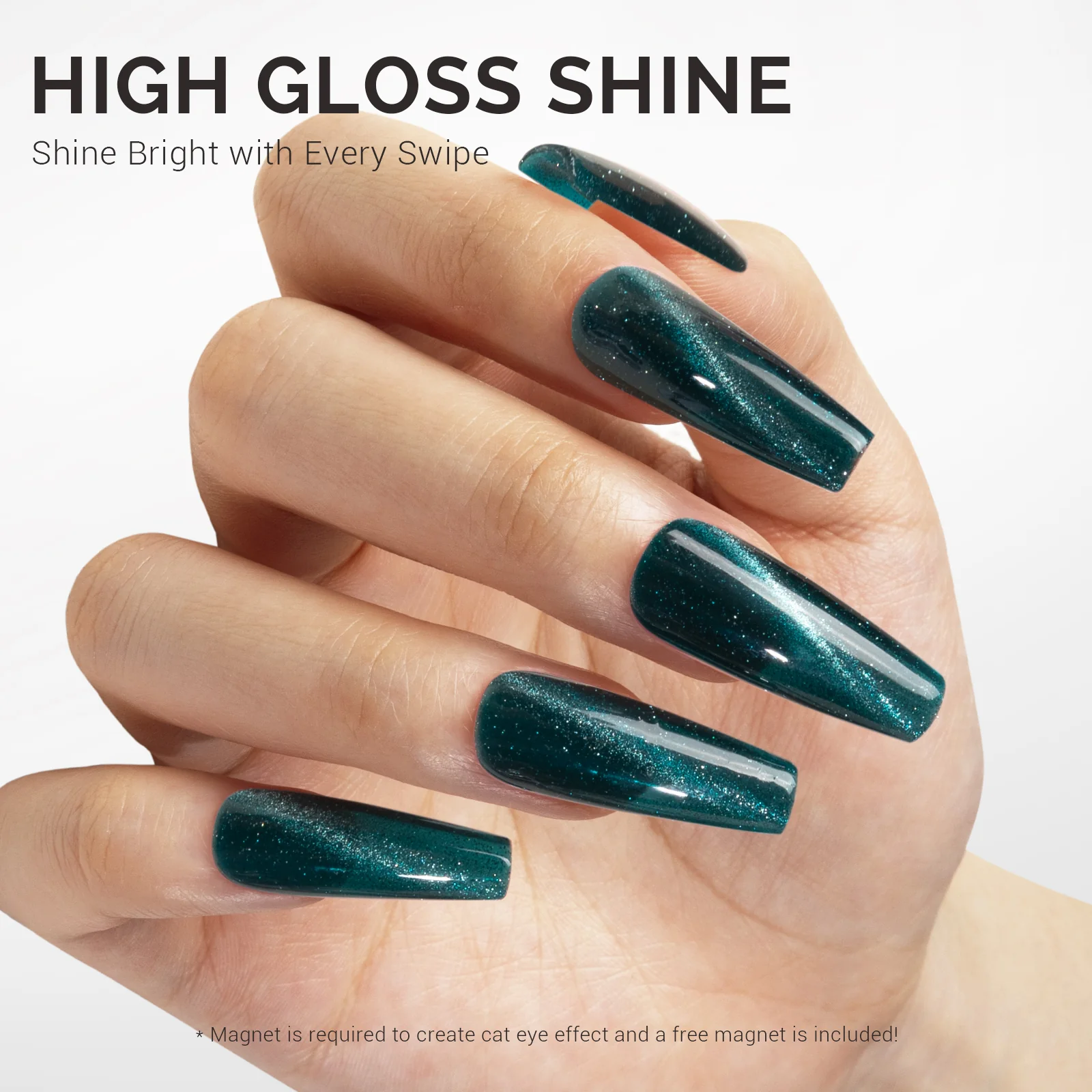Jeweliver Cat Eye Gel Nail Polish 0.5 fl oz/15ml - Paraiba Blue C6686 - Image 3