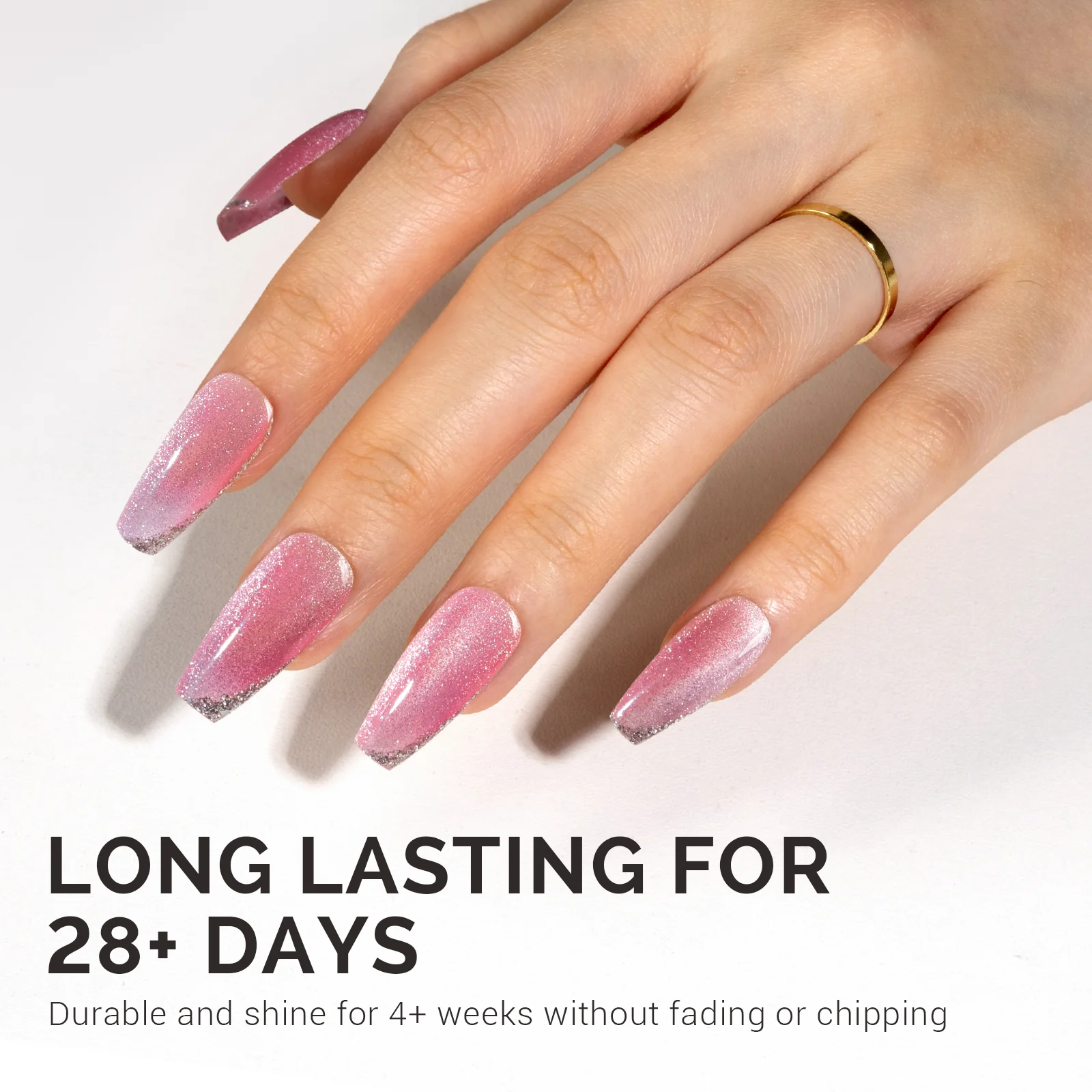 Jeweliver Cat Eye Gel Nail Polish 0.5 fl oz/15ml - Rose Pink C47 - Image 4
