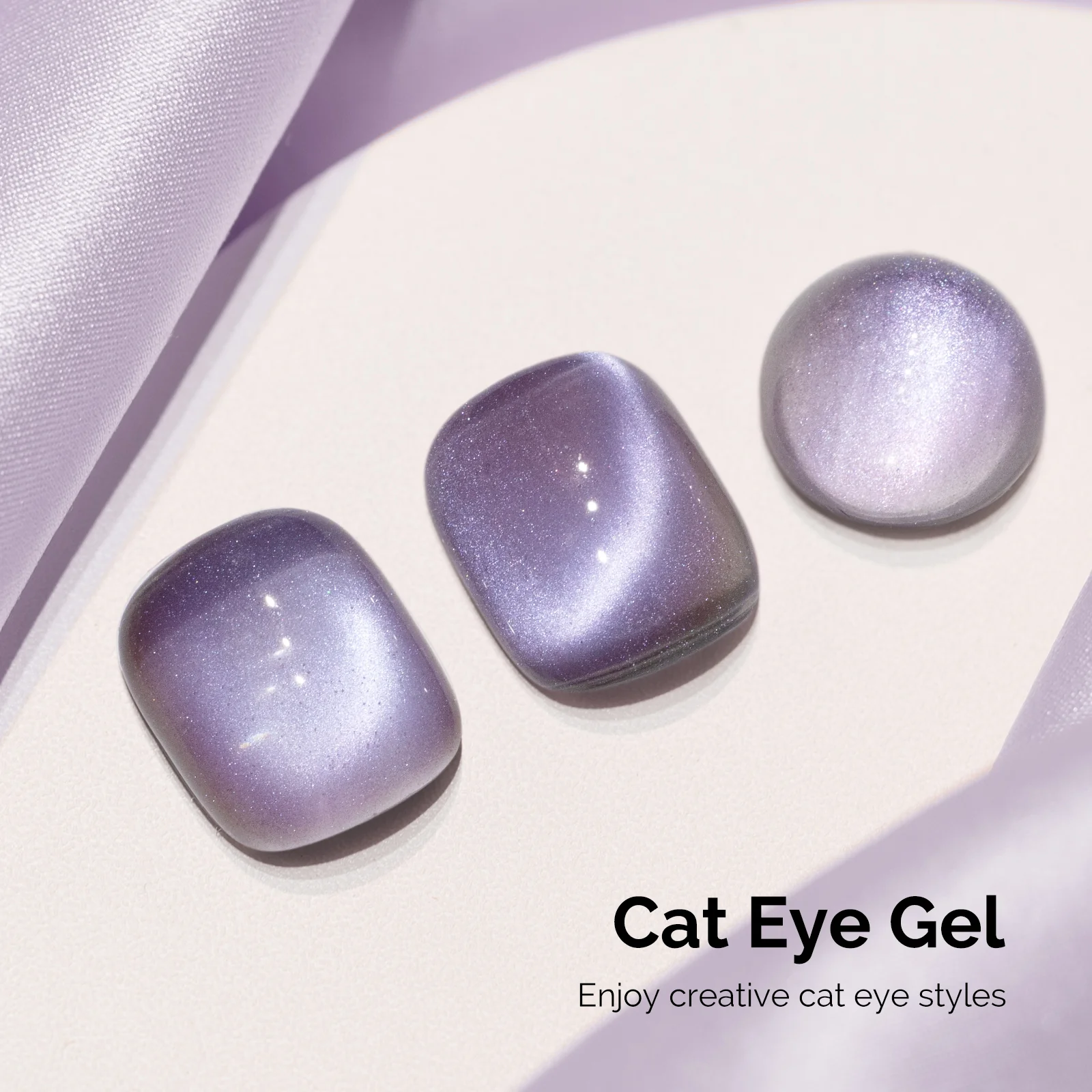 Jeweliver Cat Eye HEMA-Free & TPO-Free Gel Nail Polish 0.5 fl oz/15ml - Aurora Blue Purple 1701 - Image 3