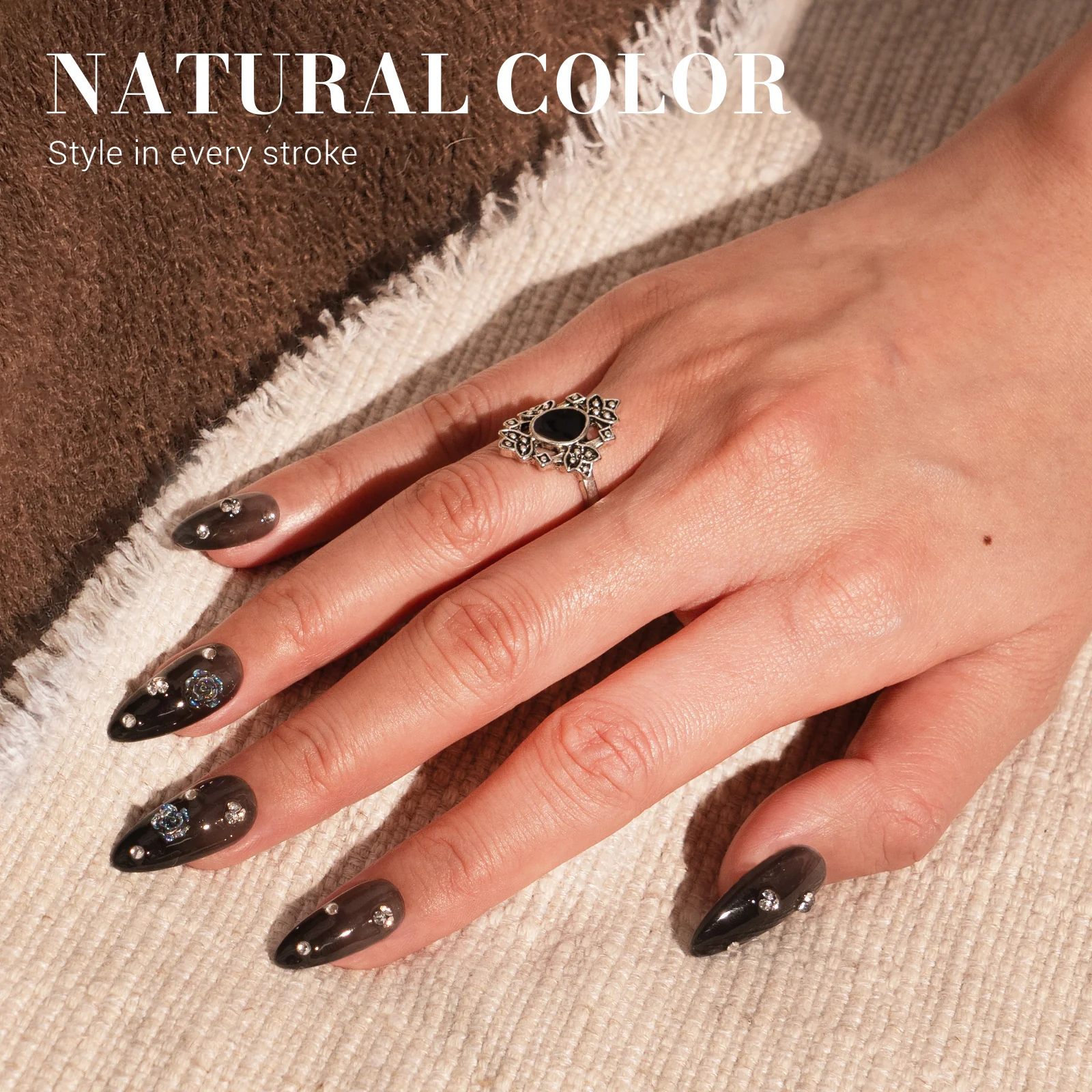Jeweliver Jelly TPO-Free Gel Nail Polish 0.5 fl oz/15ml - Transparent Black JM-NJ-4 - Image 5