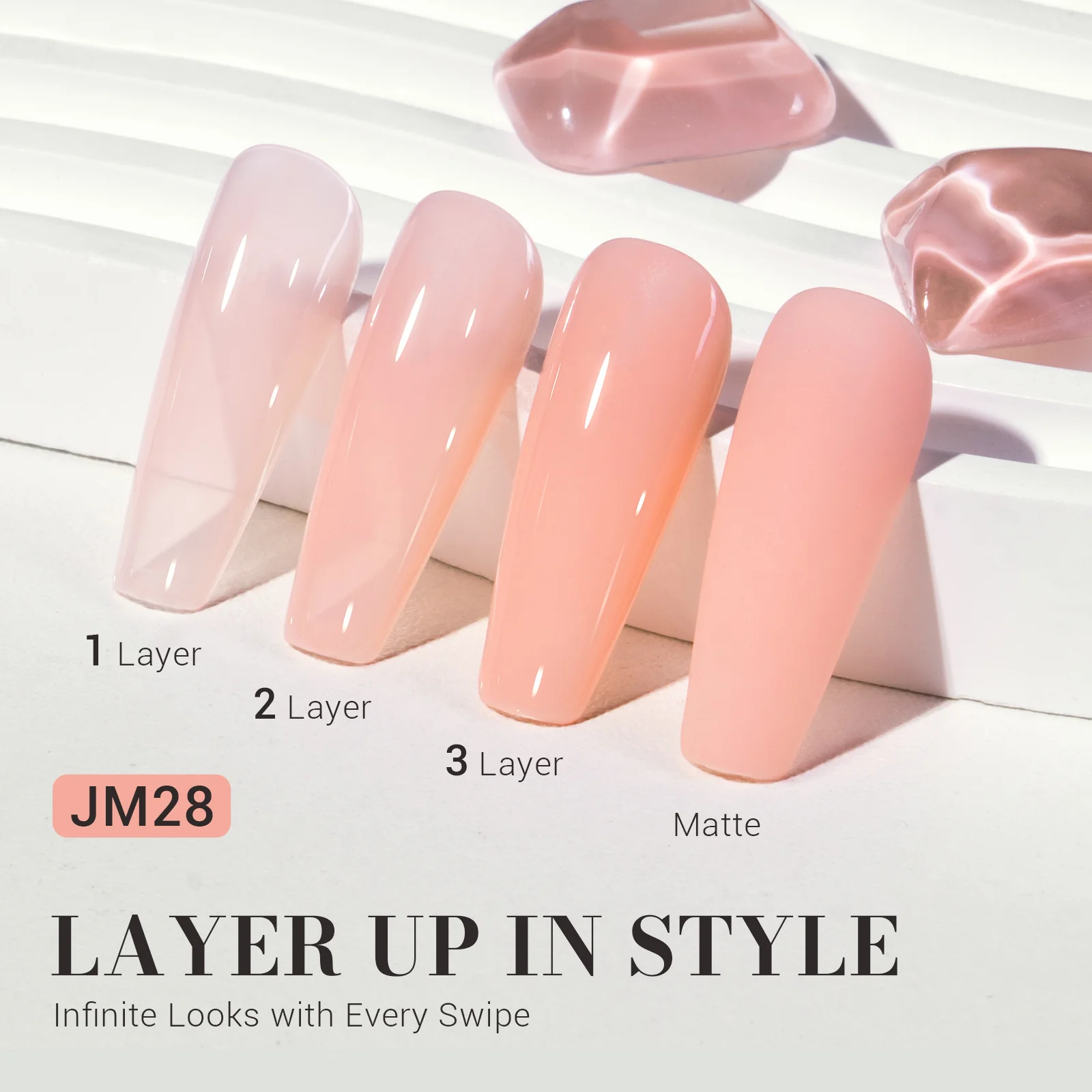 Jeweliver Jelly TPO-Free Gel Nail Polish 0.5 fl oz/15ml - Blush JM28 - Image 2