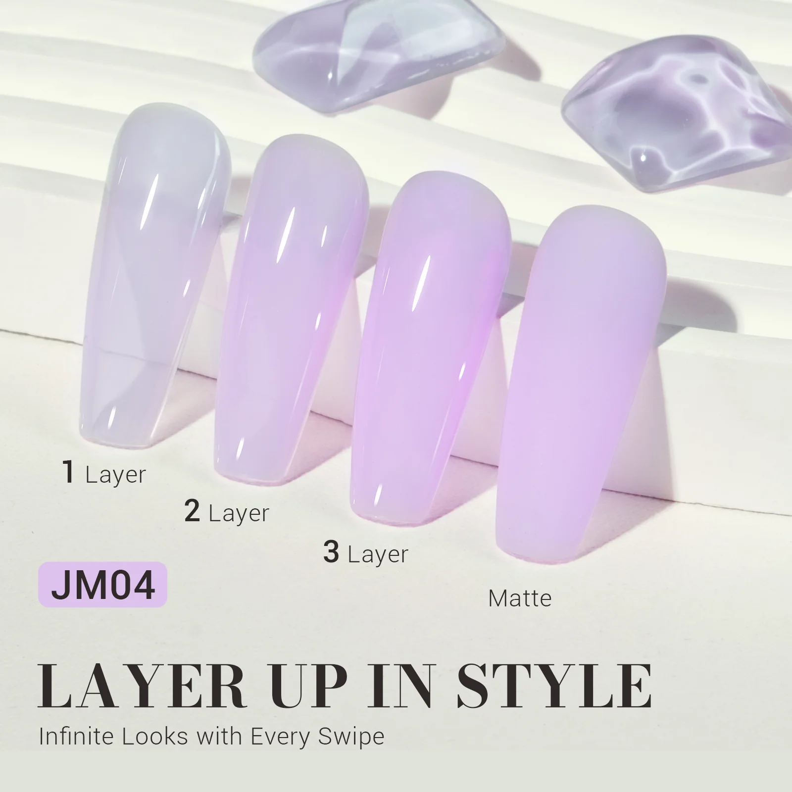 Jeweliver Jelly TPO-Free Gel Nail Polish 0.5 fl oz/15ml - Fog Purple JM04 - Image 2