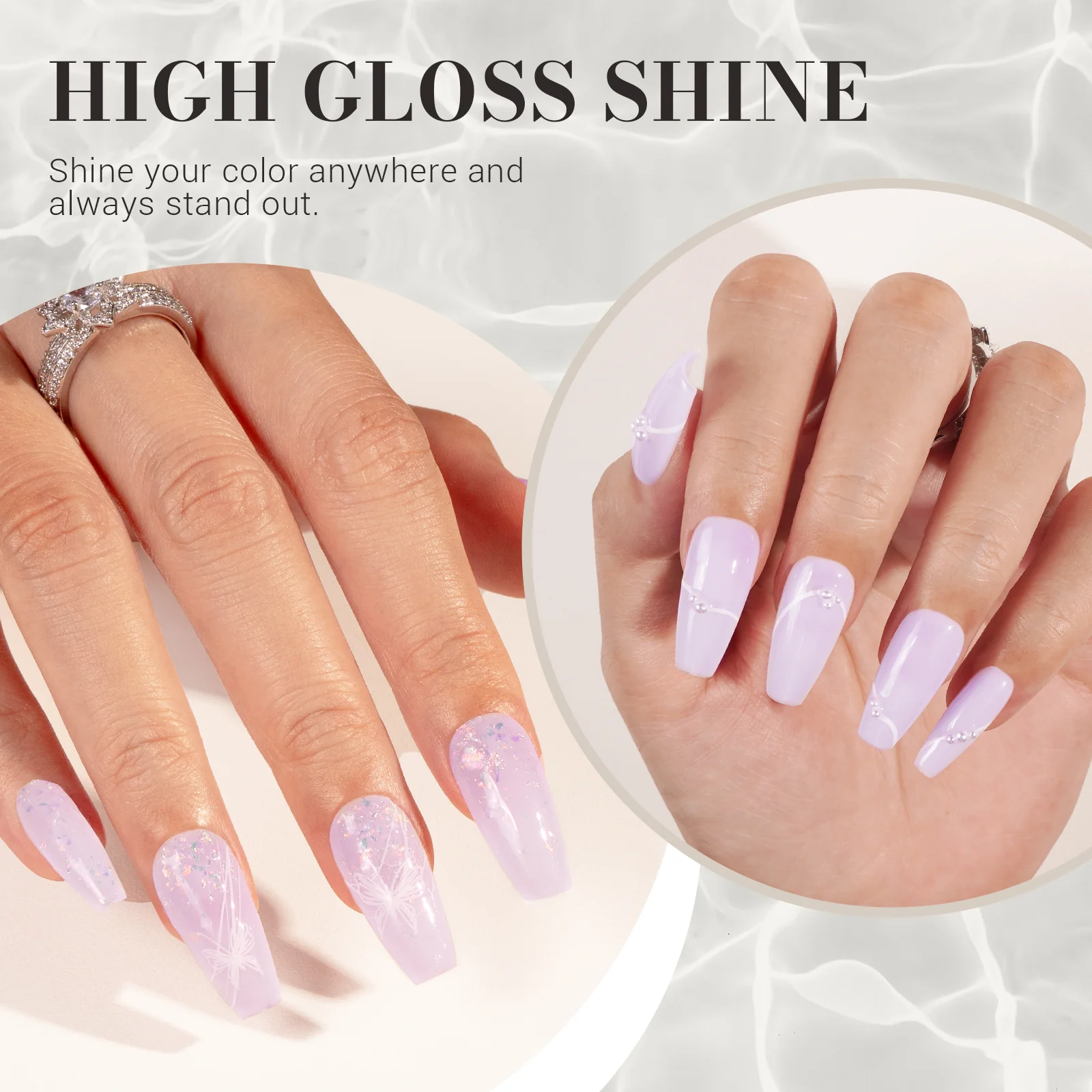 Jeweliver Jelly TPO-Free Gel Nail Polish 0.5 fl oz/15ml - Fog Purple JM04 - Image 3