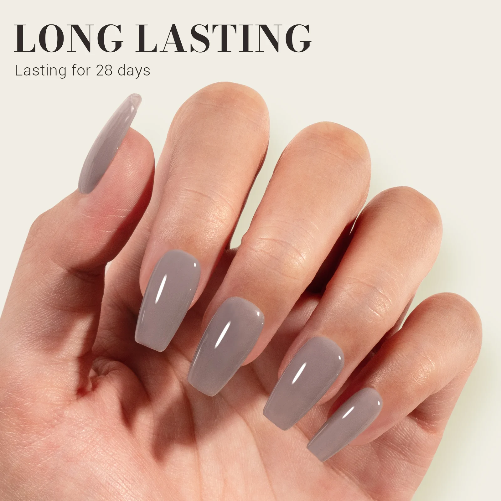Jeweliver Jelly TPO-Free Gel Nail Polish 0.5 fl oz/15ml - Gray JM30 - Image 4