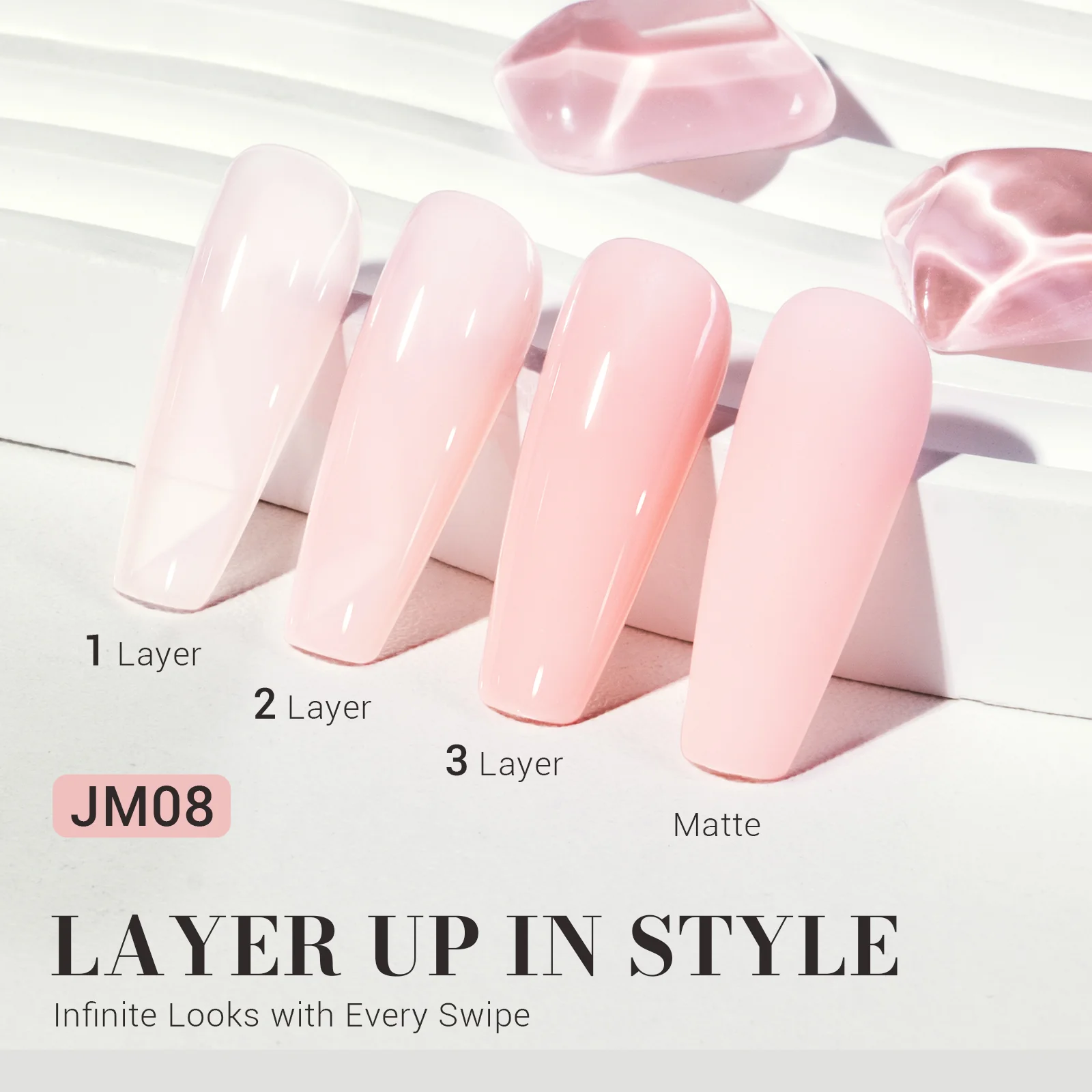 Jeweliver Jelly TPO-Free Gel Nail Polish 0.5 fl oz/15ml - Nude JM08 - Image 2