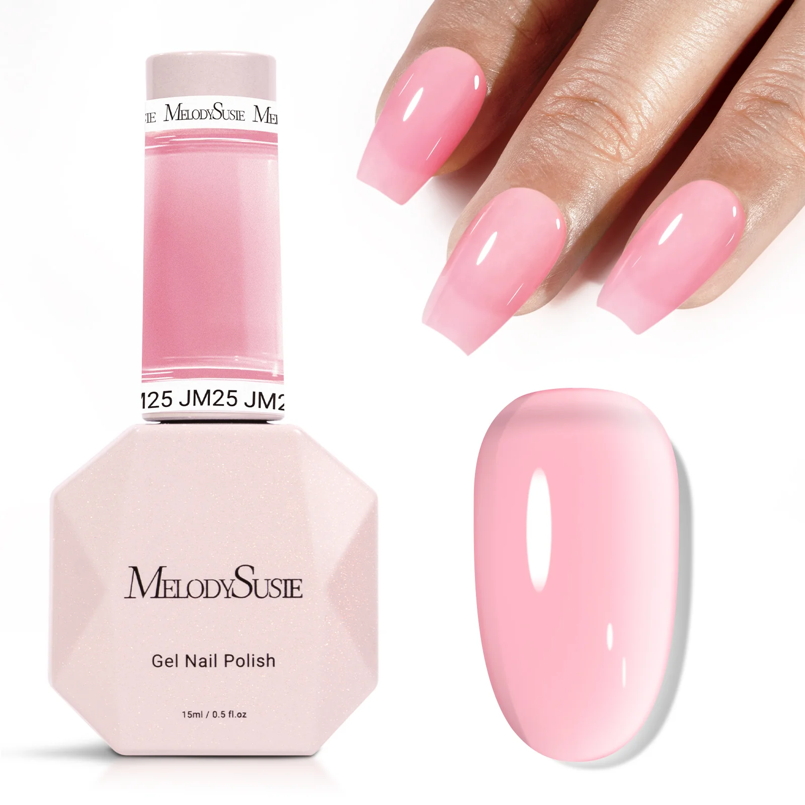 Jeweliver Jelly TPO-Free Gel Nail Polish 0.5 fl oz/15ml - Pink JM25