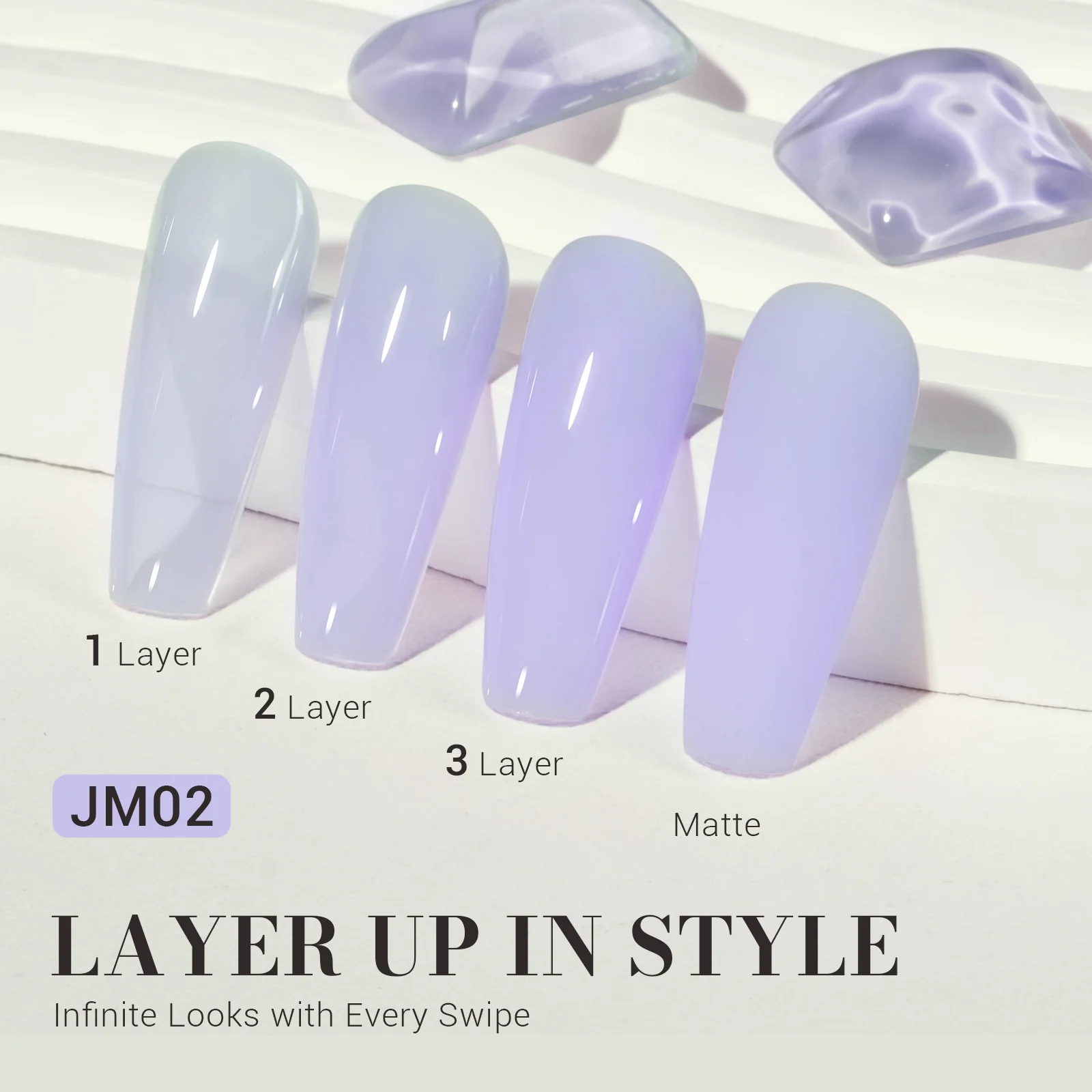 Jeweliver Jelly TPO-Free Gel Nail Polish 0.5 fl oz/15ml - Purple JM02 - Image 2