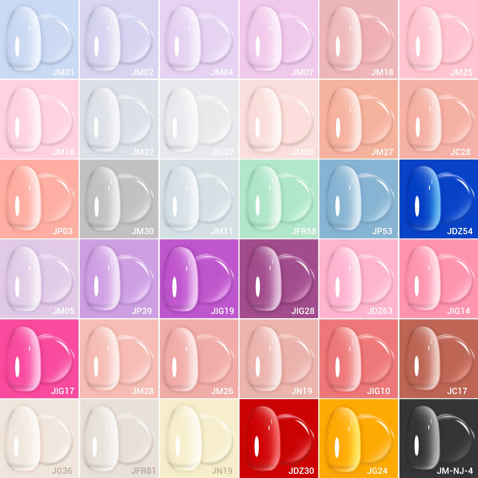 Jeweliver Jelly TPO-Free Gel Nail Polish 0.5 fl oz/15ml Set - Image 4