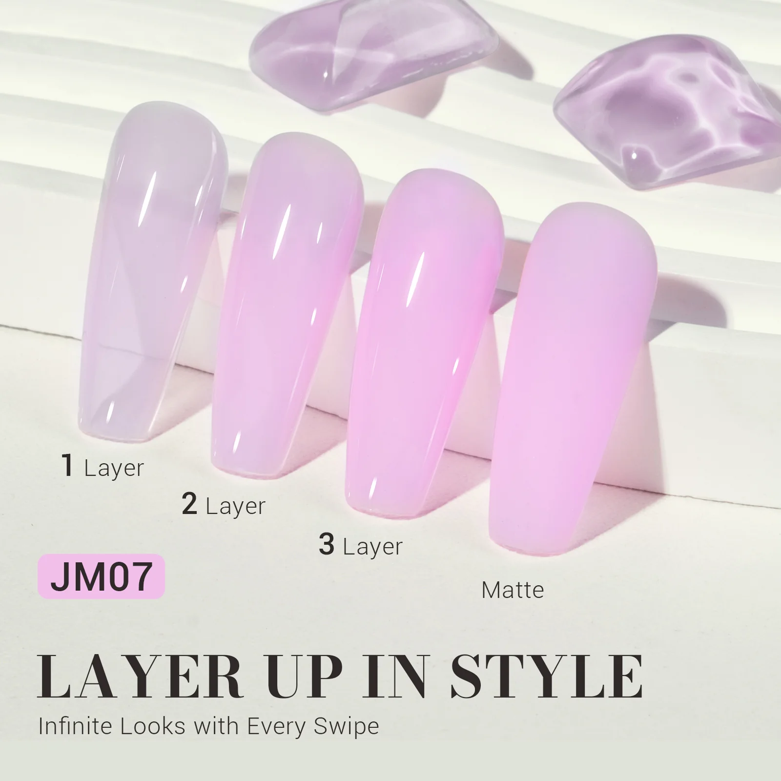 Jeweliver Jelly Gel Polish 0.5 fl oz - Pink Purple JM07 - Image 2