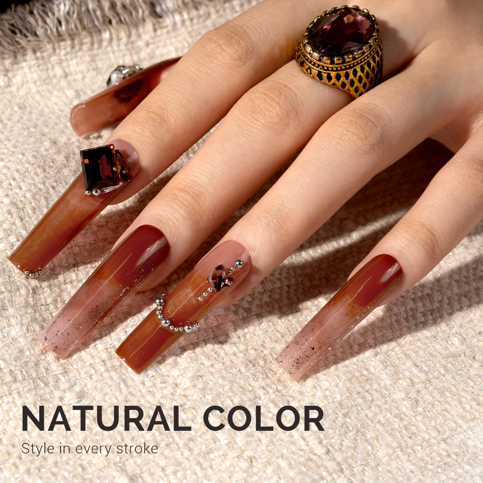 Jeweliver Jelly TPO-Free Gel Polish 15ml - Brown Obsidian - JC17 - Image 5