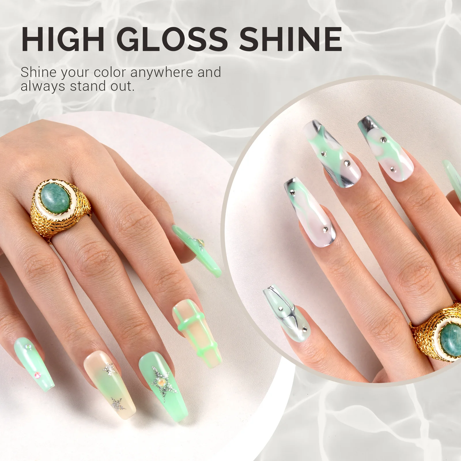Jeweliver Jelly TPO-Free Gel Polish 15ml - Green Lolite - JFR58 - Image 3