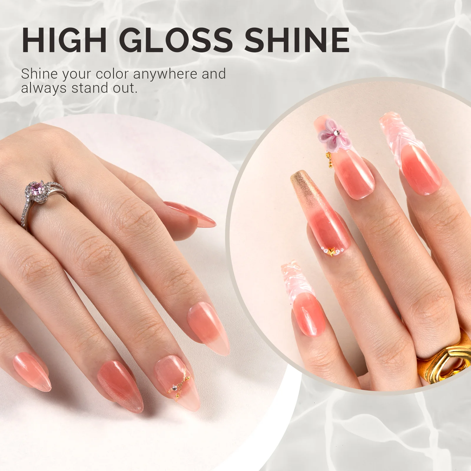Jeweliver Jelly TPO-Free Gel Polish 15ml - Pink Coral - JP03 - Image 3